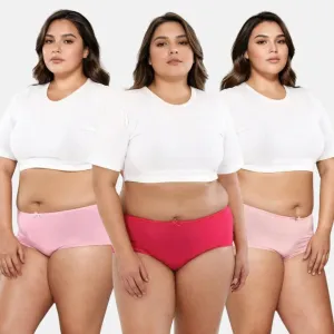 Plus Size BrZee Hipsters | Adaptive Stretch | Ultra-Light Fabric | No Visible Panty Lines | Pack Of 3