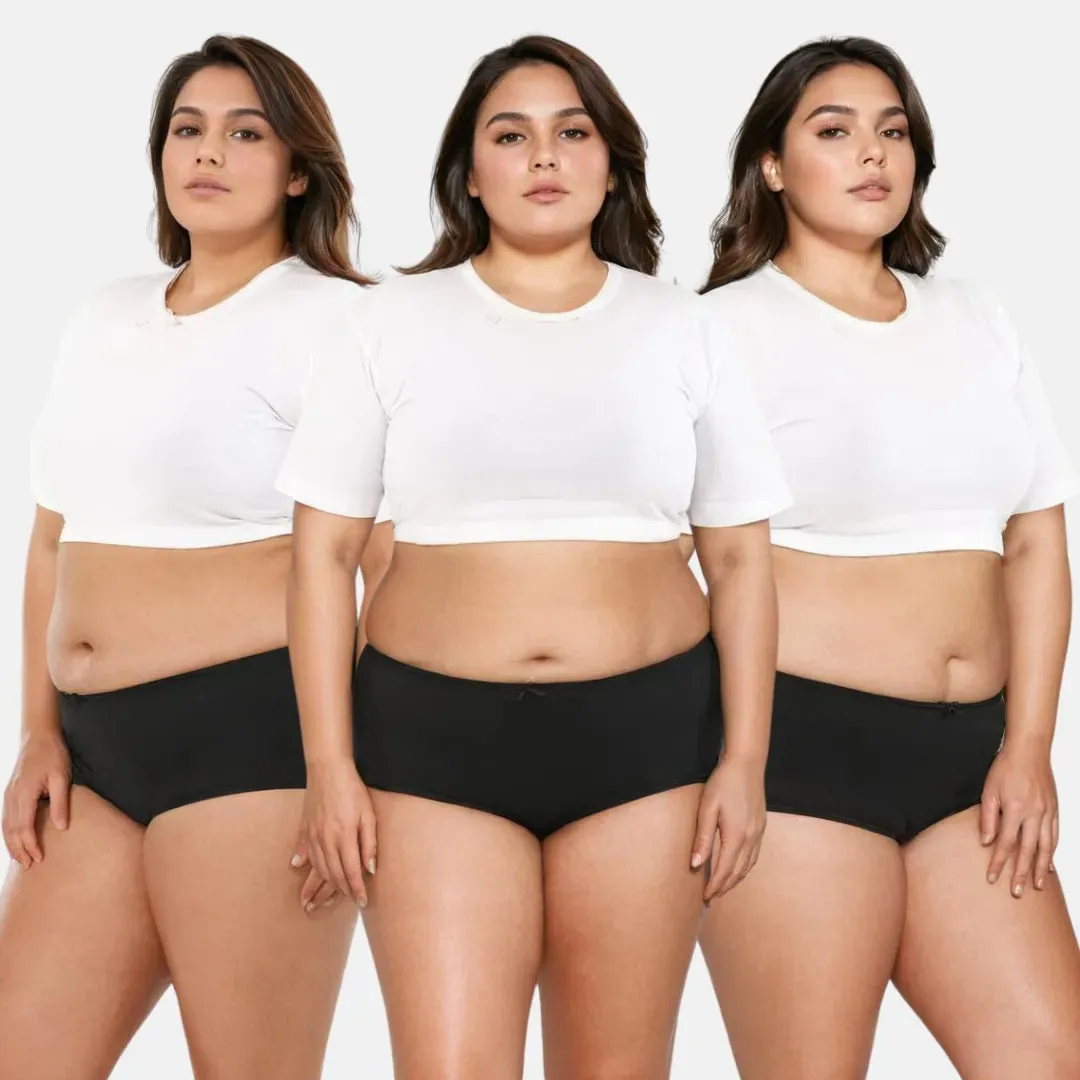 Plus Size BrZee Hipsters | Adaptive Stretch | Ultra-Light Fabric | No Visible Panty Lines | Pack Of 3