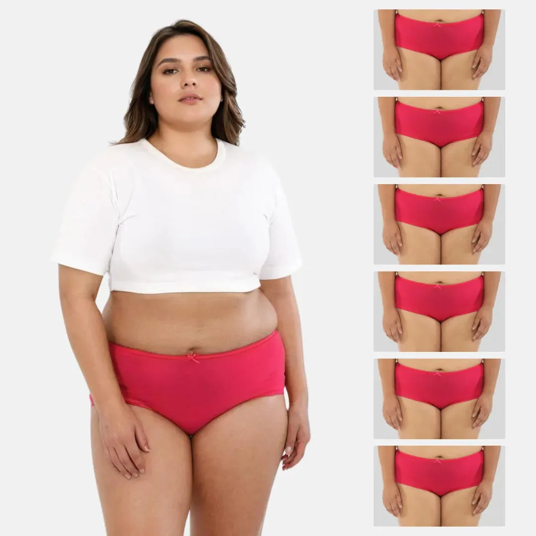 Plus Size BrZee Hipsters | Breathable & Flexible Fit | No Visible Panty Lines | Pack Of 6