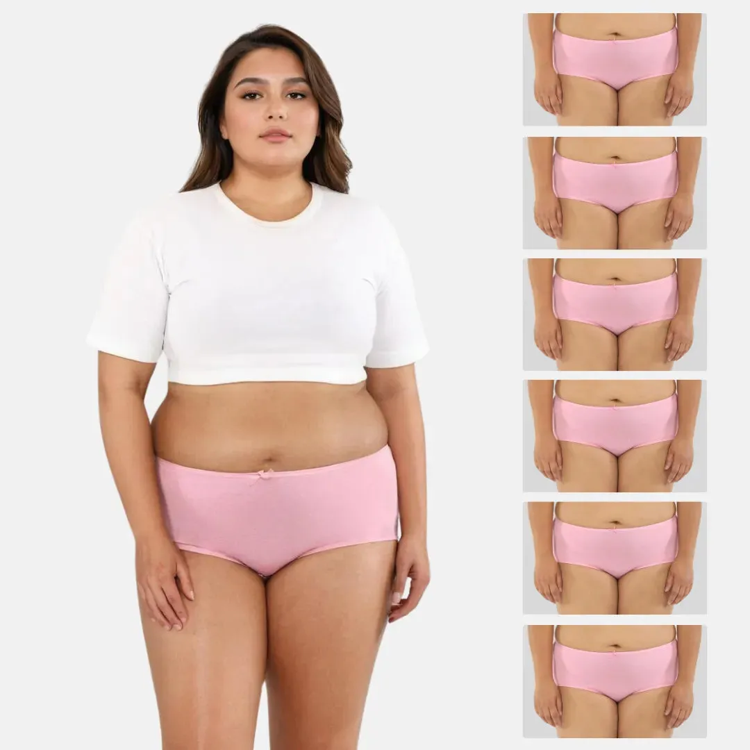 Plus Size BrZee Hipsters | Breathable & Flexible Fit | No Visible Panty Lines | Pack Of 6