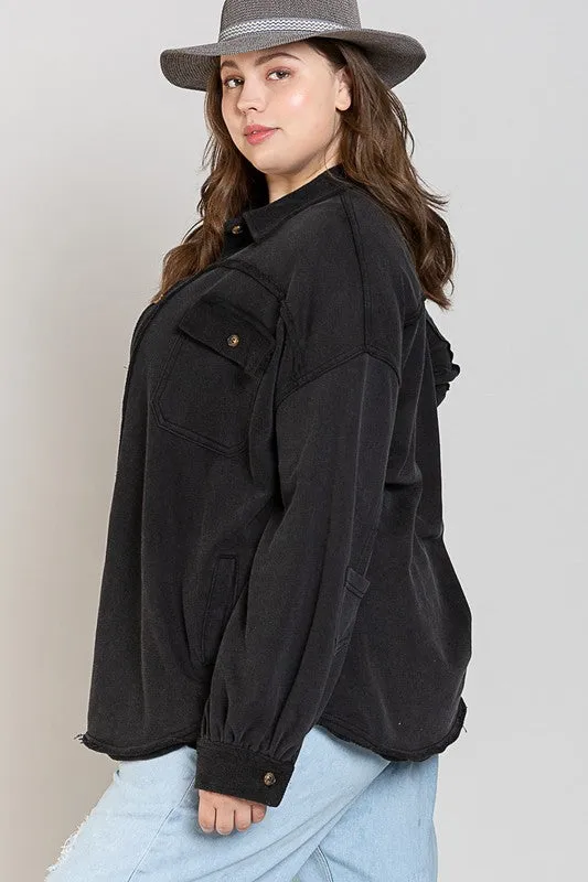 POL Button Front Closure Jacket