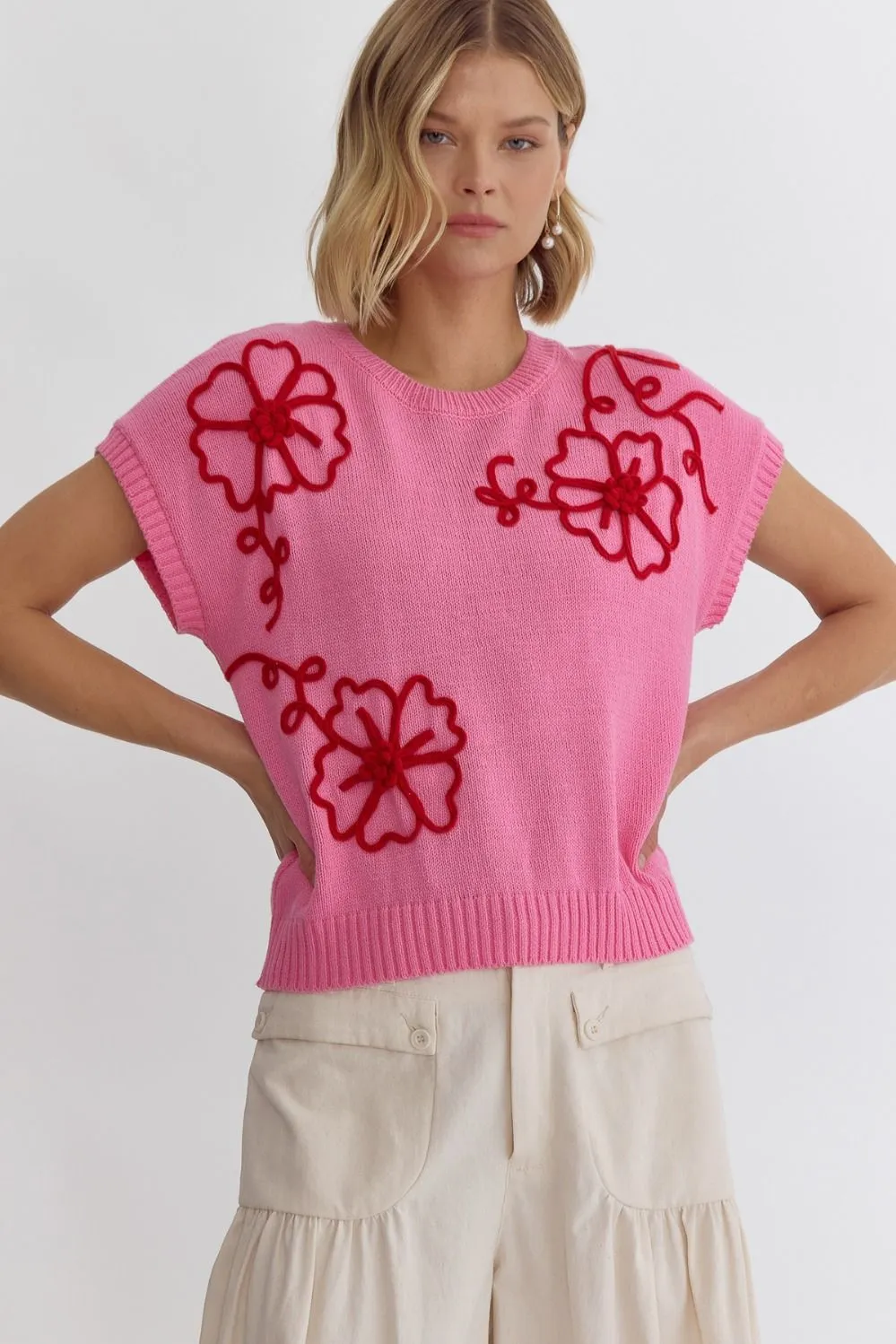 Posies in Pink Top