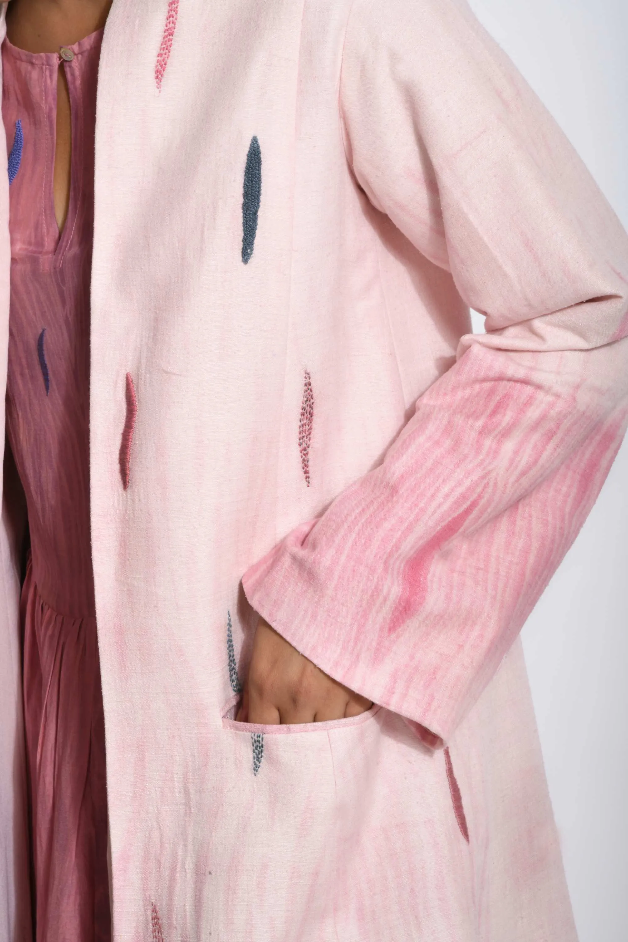 Powder Pink Overcoat Jacket
