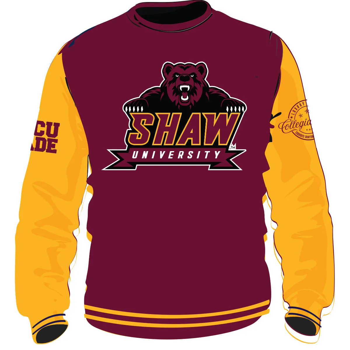 Pre Order ( Ship April 20 )  SHAW Univ | CIAA Chenille CHAMPS SS | Unisex Sweatshirt (aja)