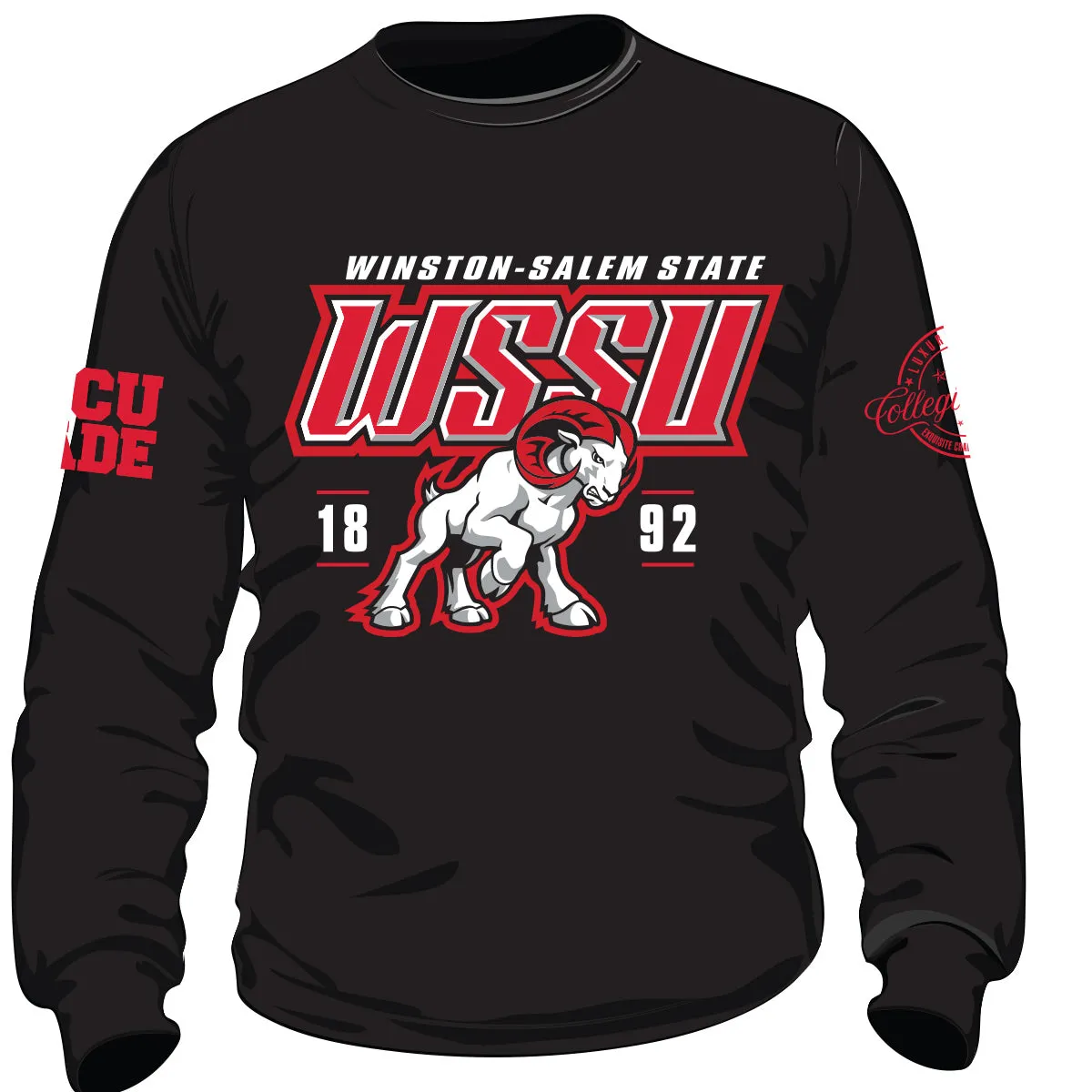 Pre Order ( Ship April 20 )  WSSU | CIAA Chenille CHAMPS SS | Unisex Sweatshirt ()