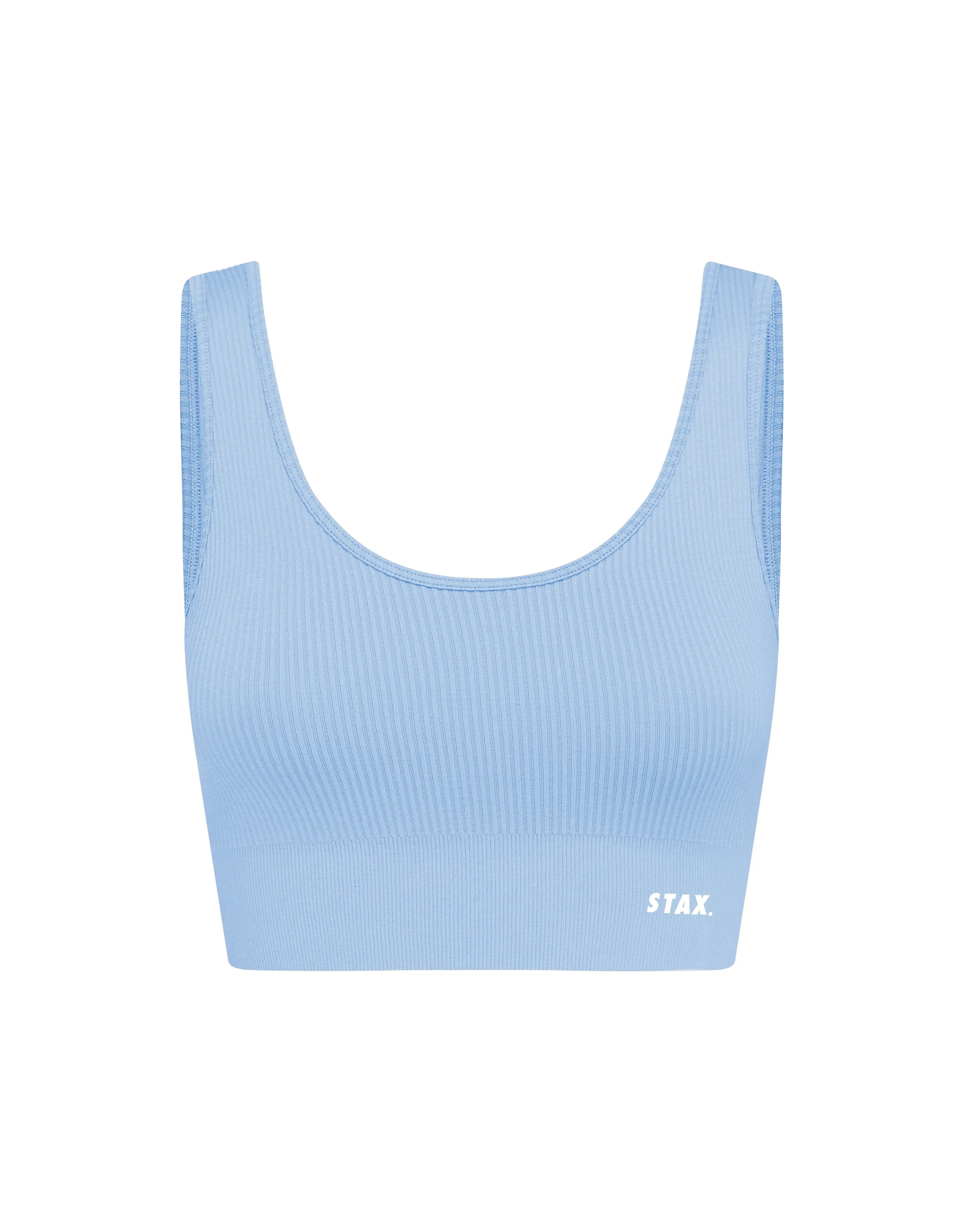Premium Seamless Low Back Crop Lounge V5.1 - Baby Blue