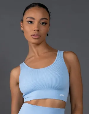 Premium Seamless Low Back Crop Lounge V5.1 - Baby Blue