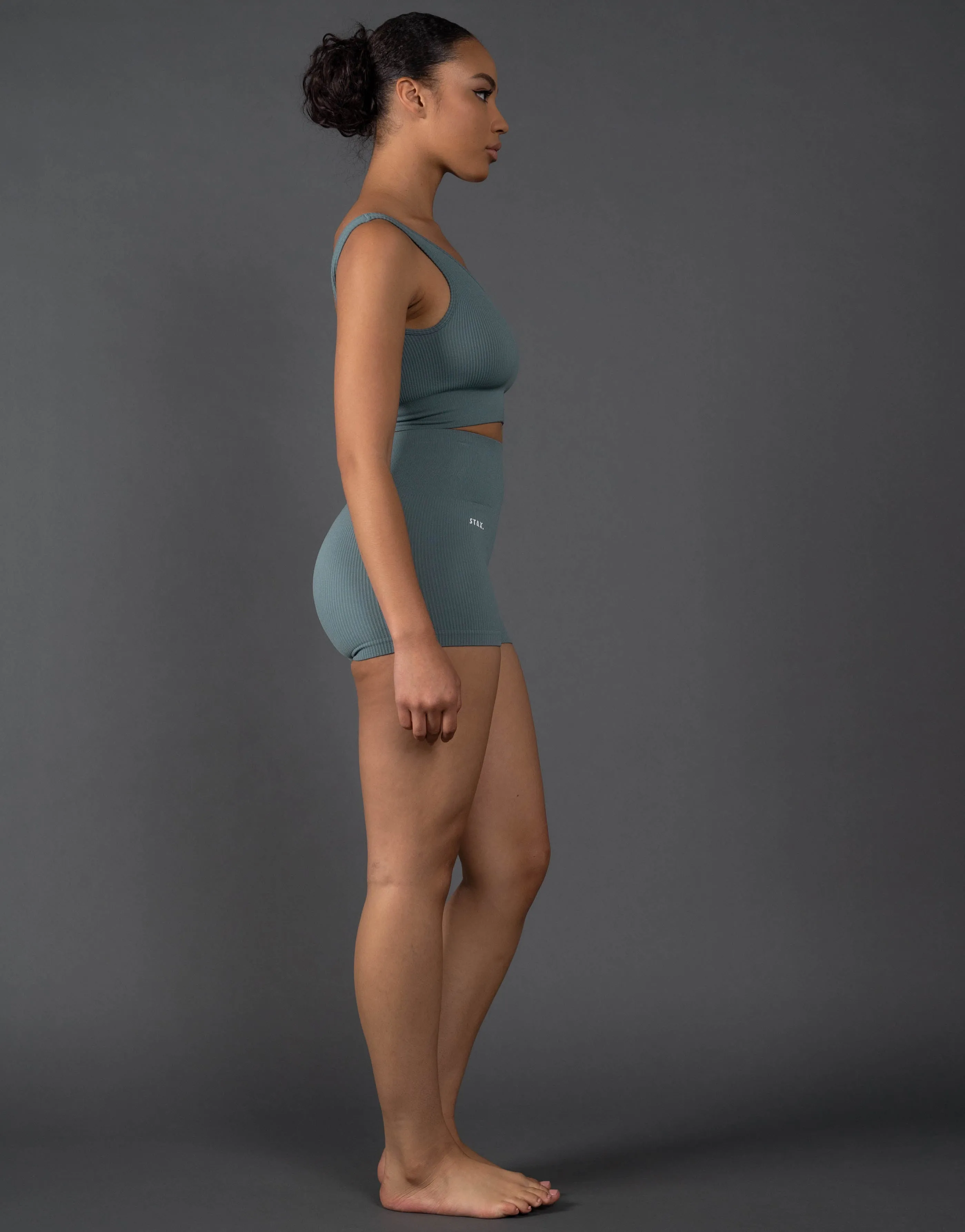 Premium Seamless Low Back Crop Lounge V5.1 - Mist