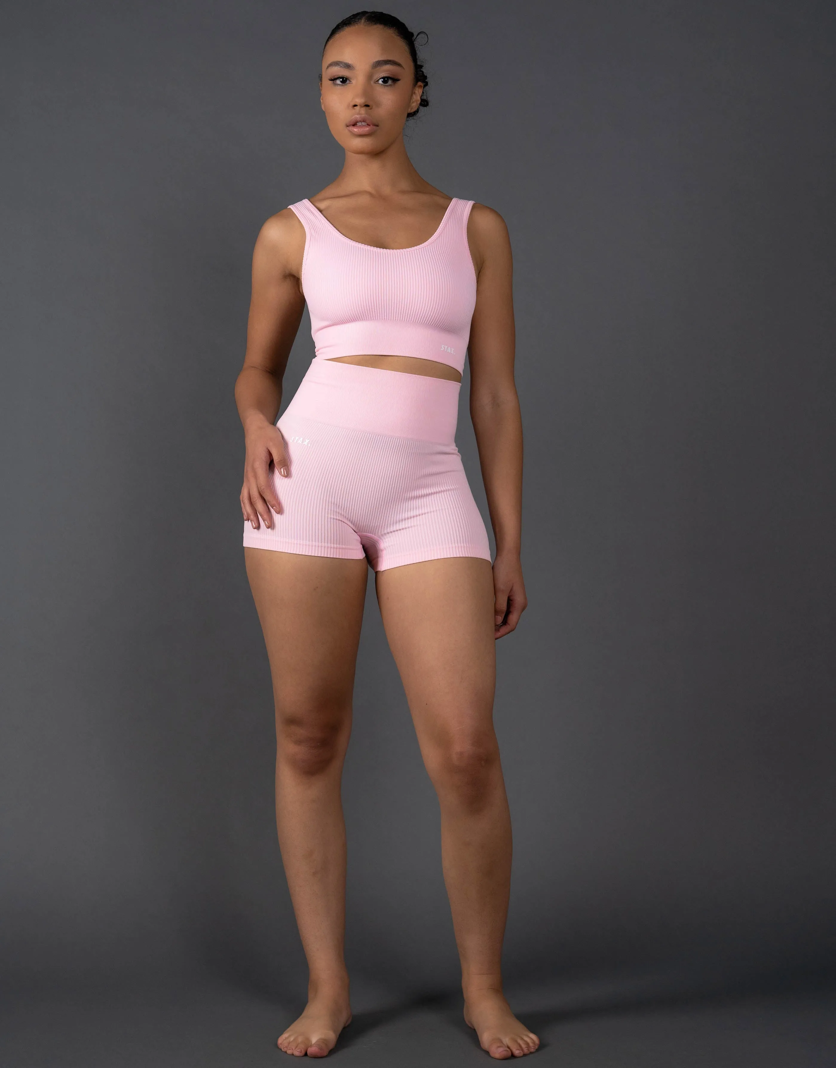 Premium Seamless Low Back Crop Lounge V5.1 - Taffy