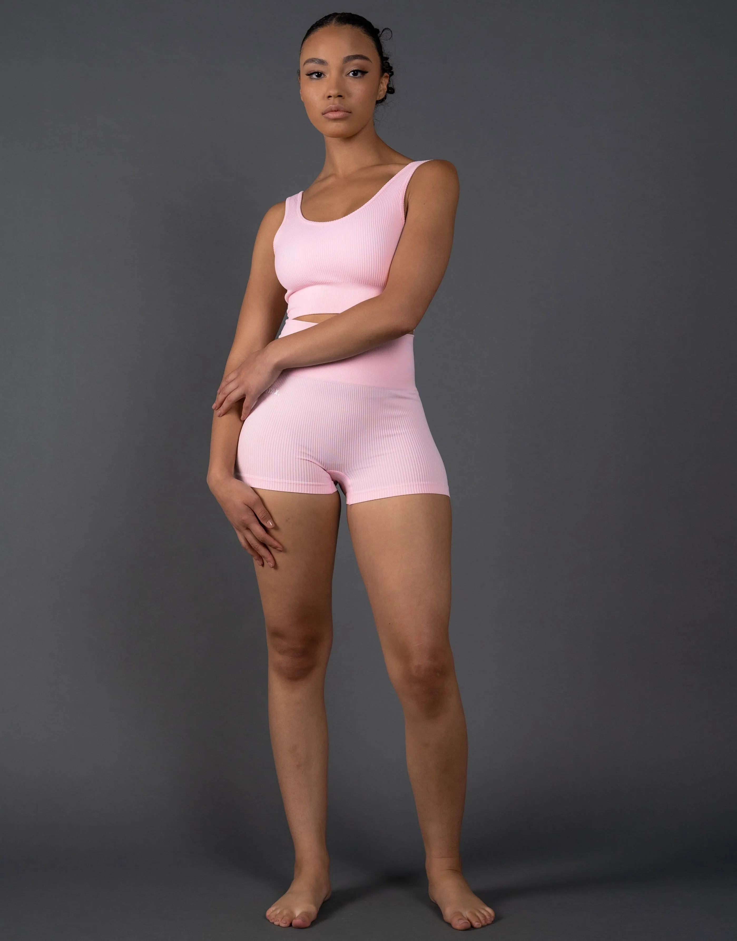 Premium Seamless Low Back Crop Lounge V5.1 - Taffy