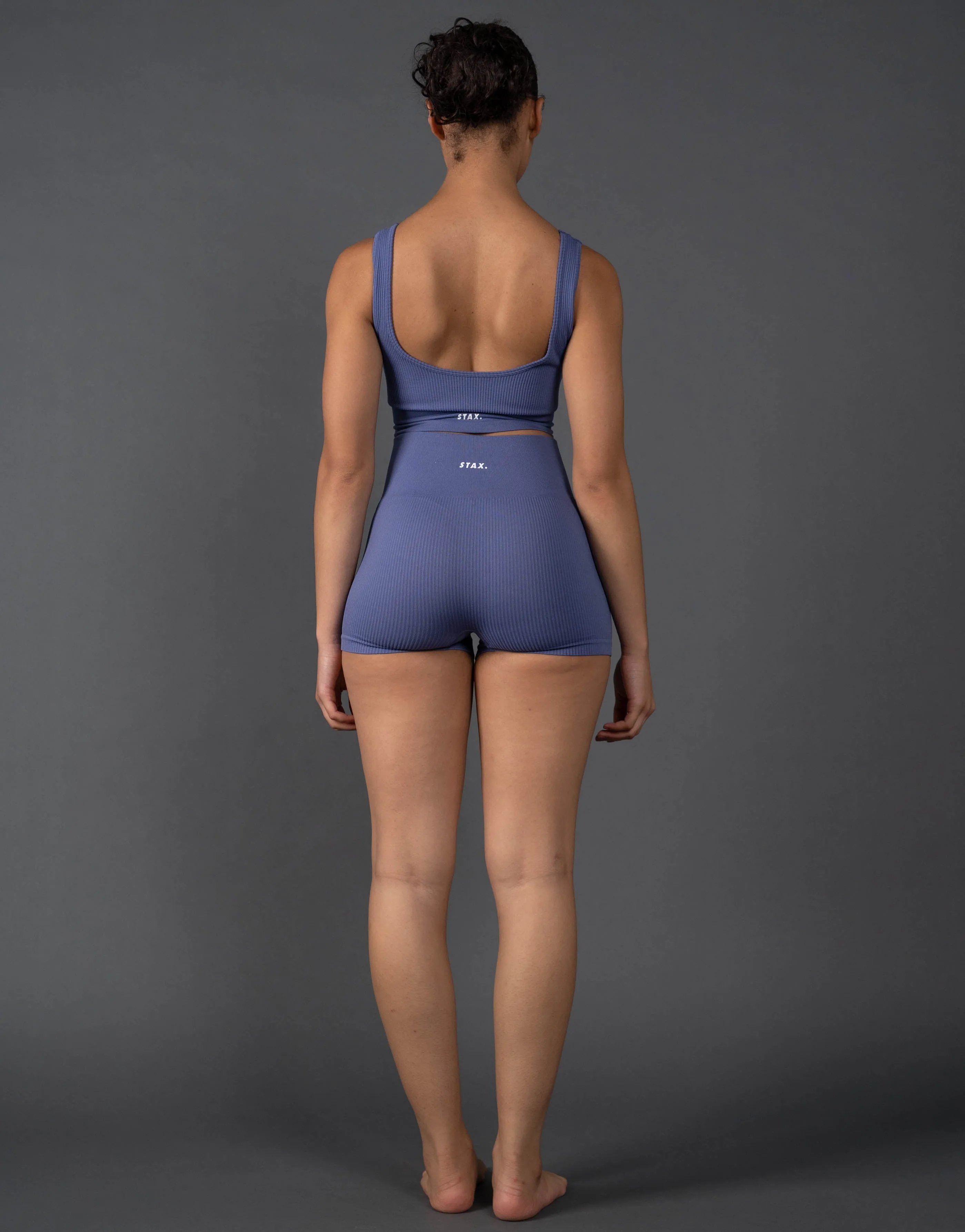 Premium Seamless Low Back Crop Lounge V5.1 - Topaz