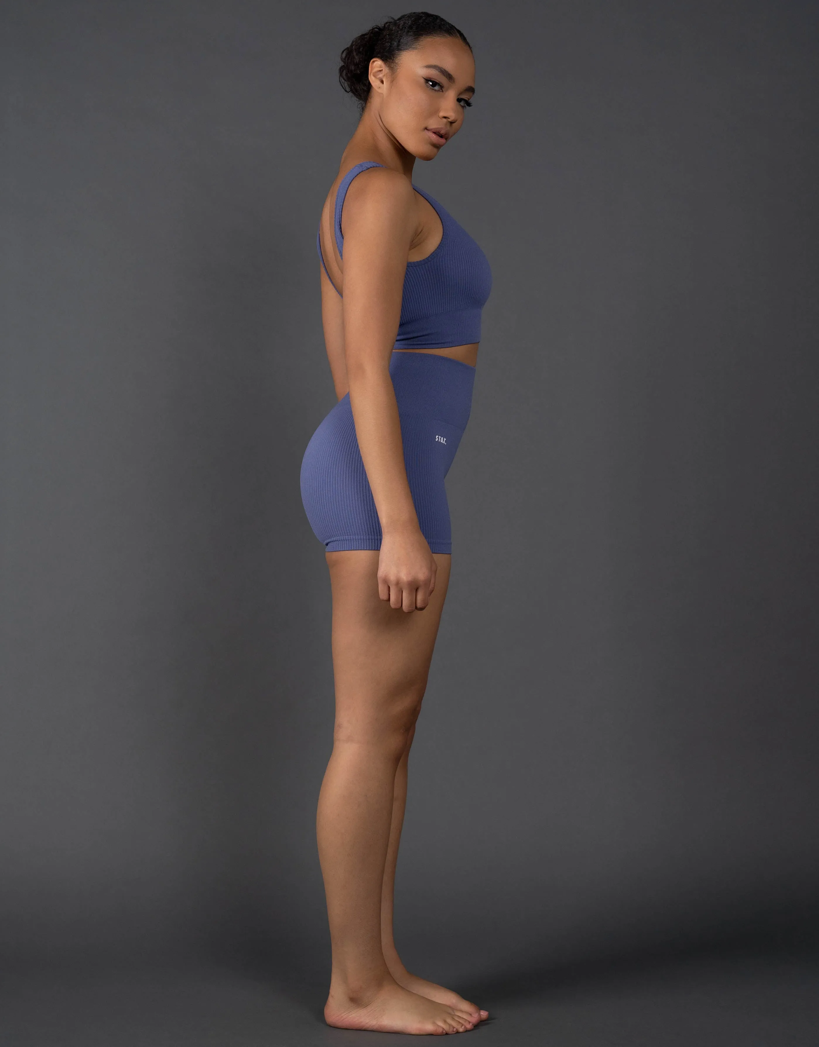 Premium Seamless Low Back Crop Lounge V5.1 - Topaz