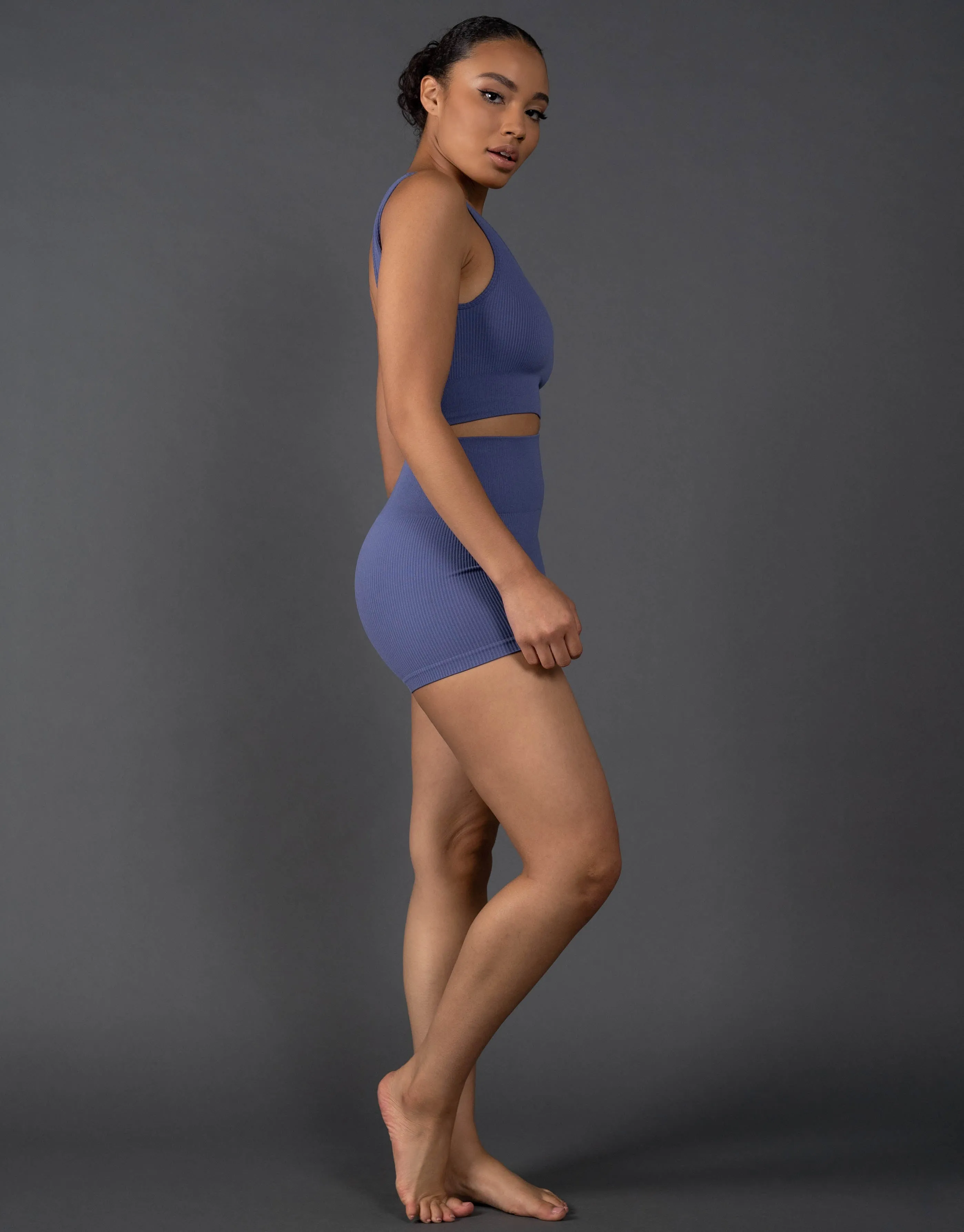 Premium Seamless Low Back Crop Lounge V5.1 - Topaz
