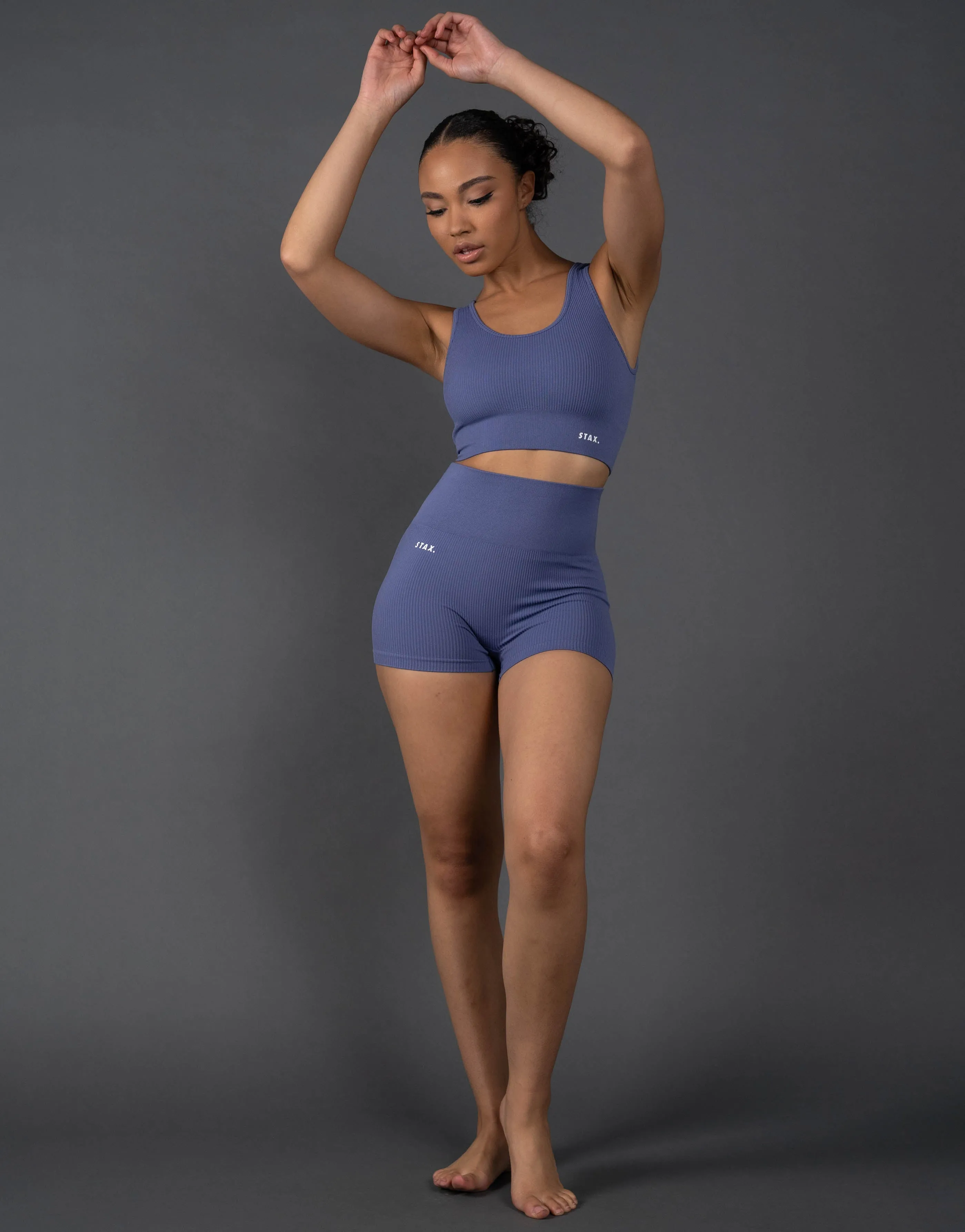 Premium Seamless Low Back Crop Lounge V5.1 - Topaz