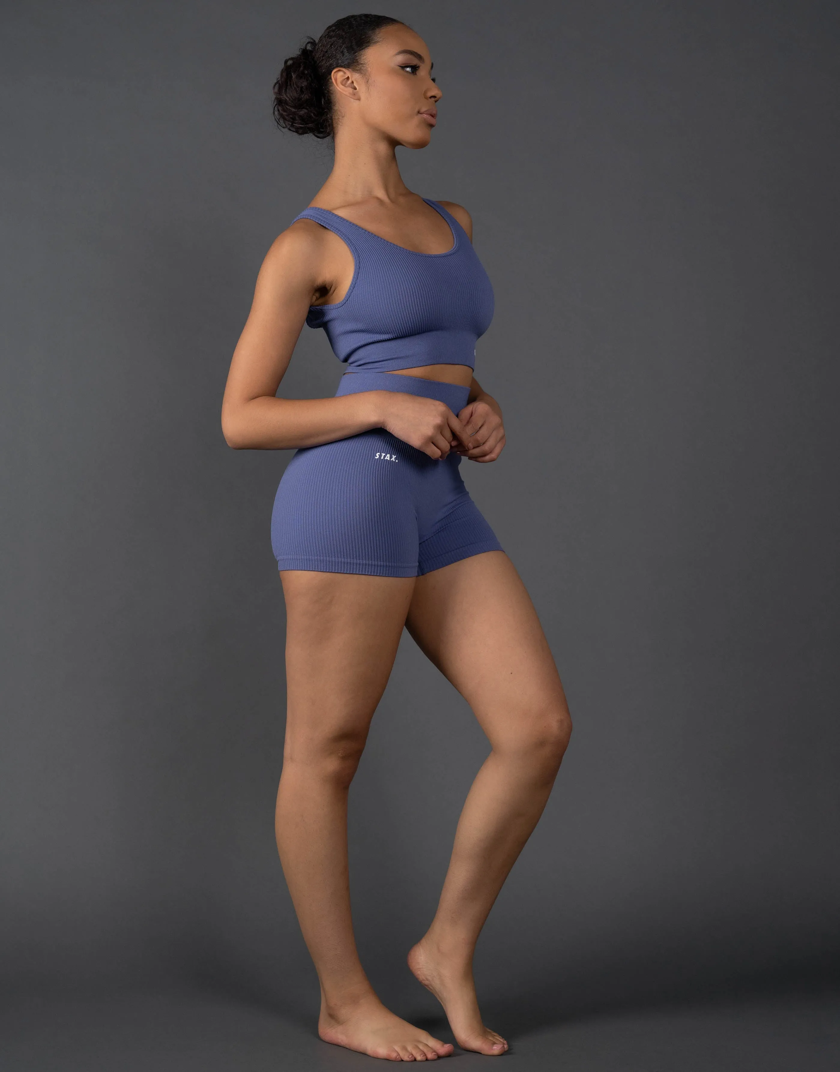 Premium Seamless Low Back Crop Lounge V5.1 - Topaz