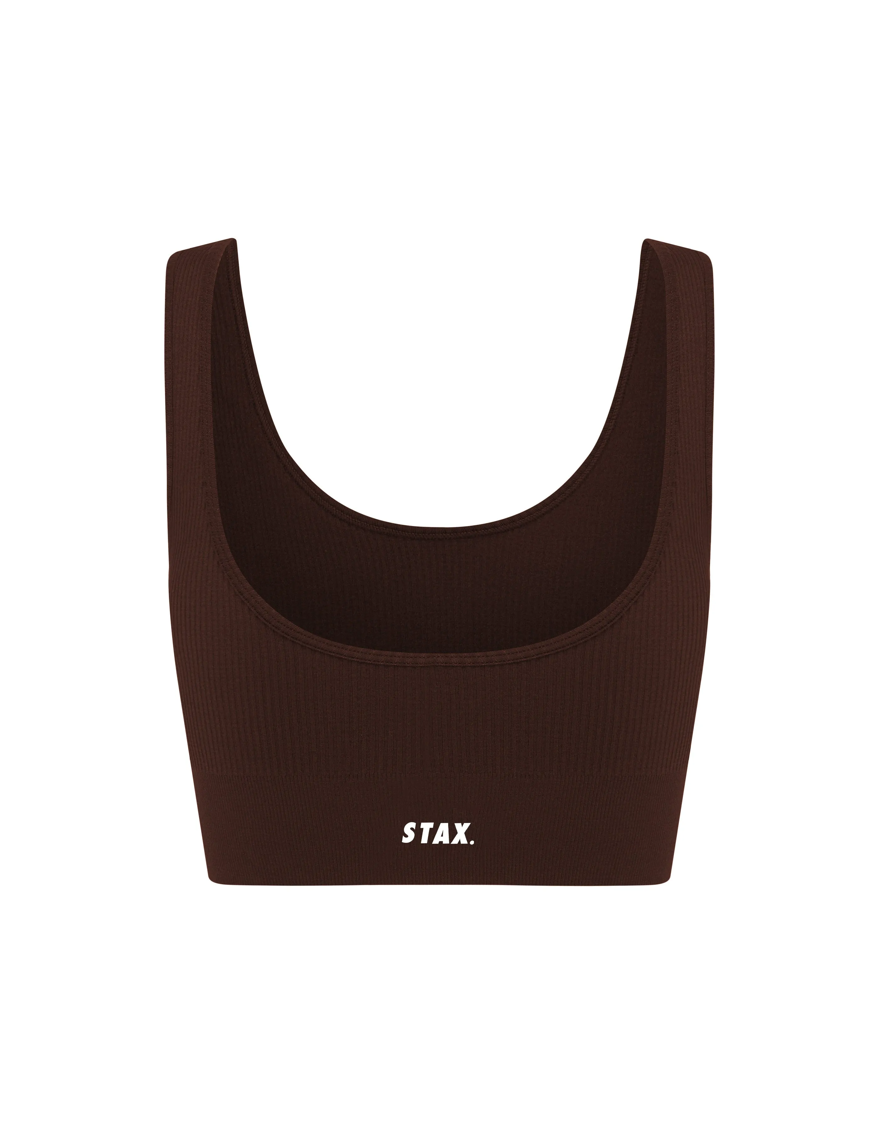 Premium Seamless Low Back Crop Lounge V5.1 - Umber