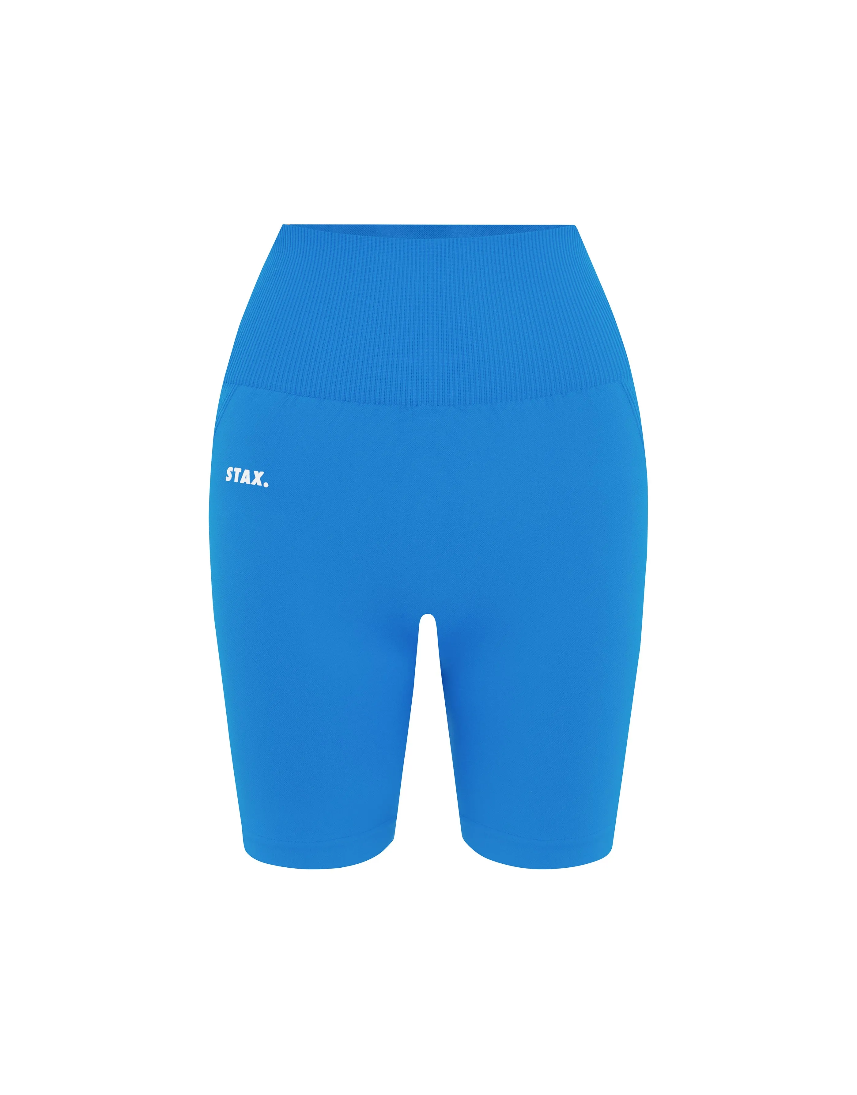 Premium Seamless Midi Bike Shorts - Blue
