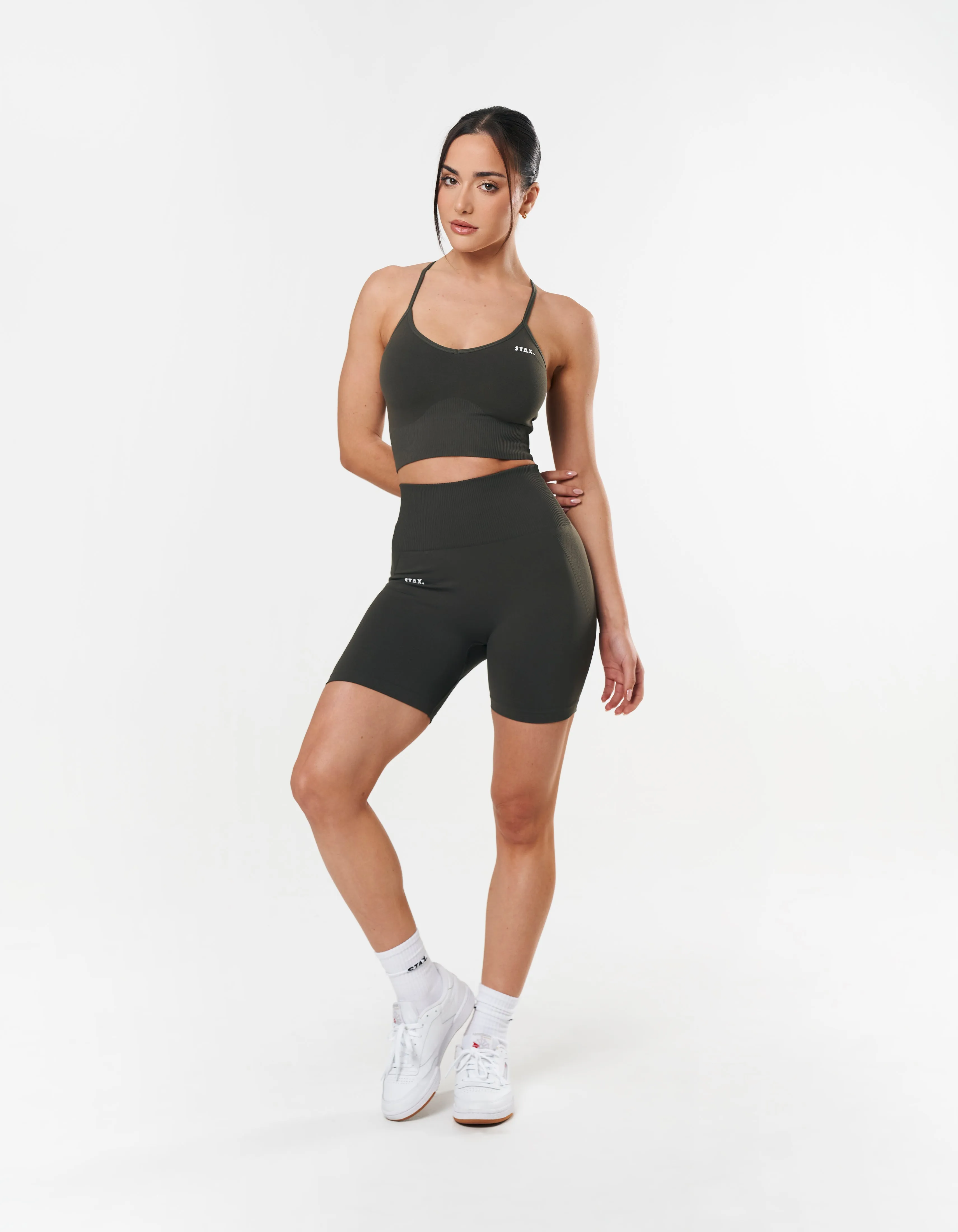 Premium Seamless Midi Bike Shorts - Dovetail