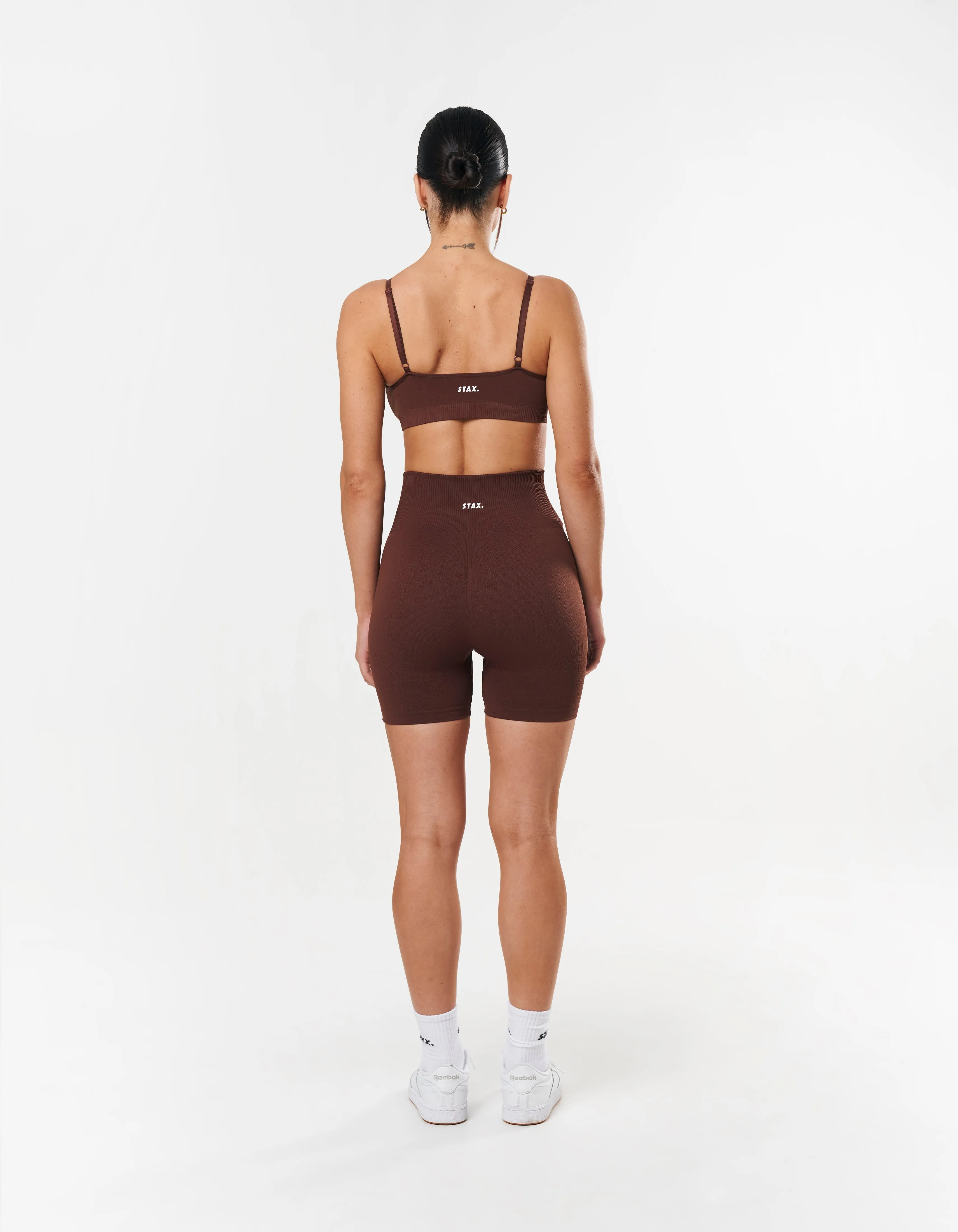 Premium Seamless Midi Bike Shorts - Umber