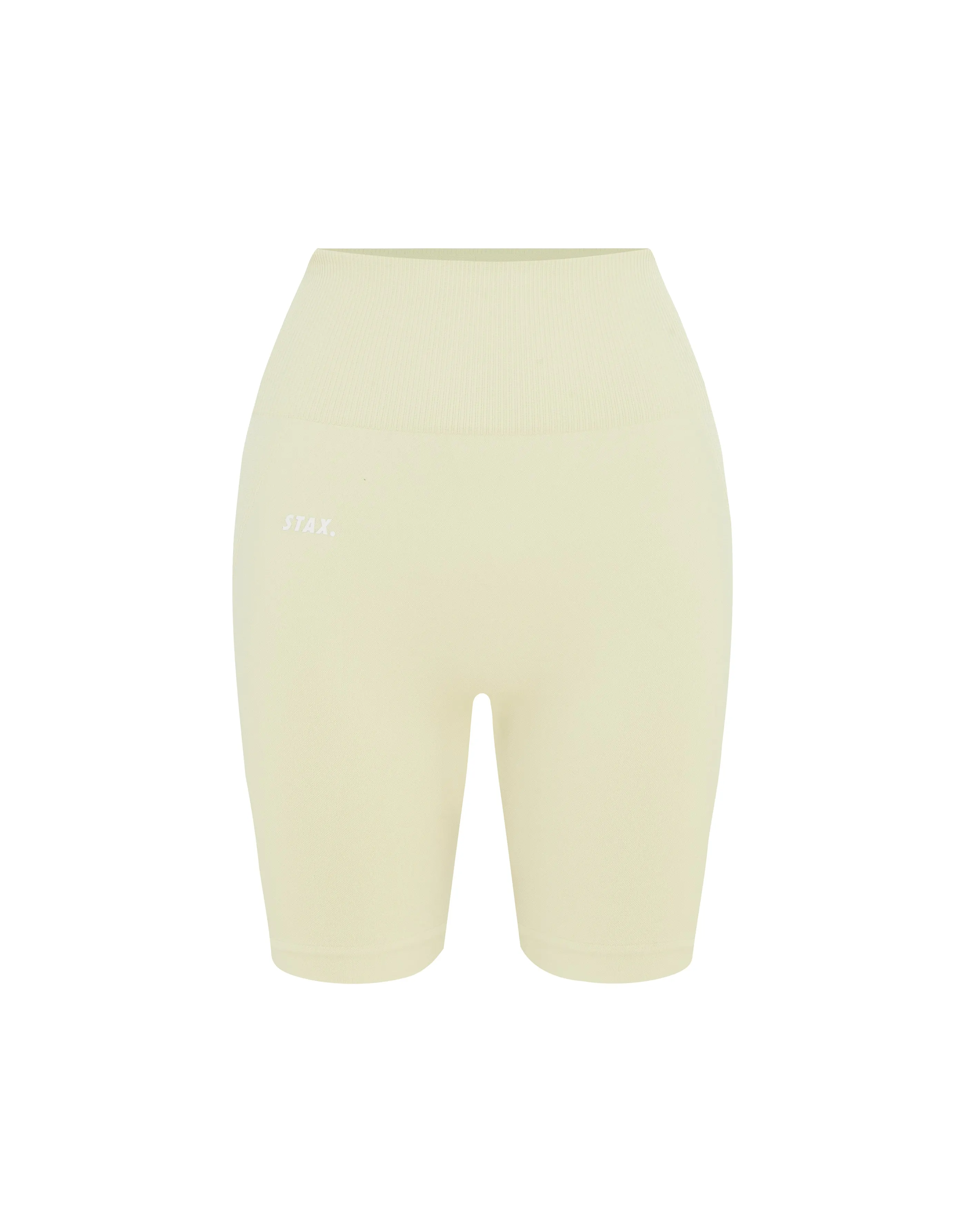 Premium Seamless Midi Bike Shorts - Vanilla Essence