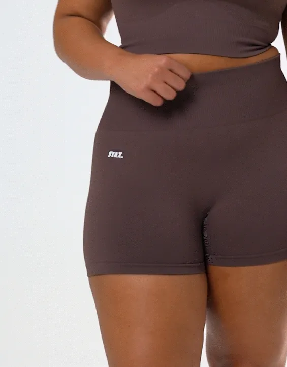 Premium Seamless Mini Bike Shorts - Cedar