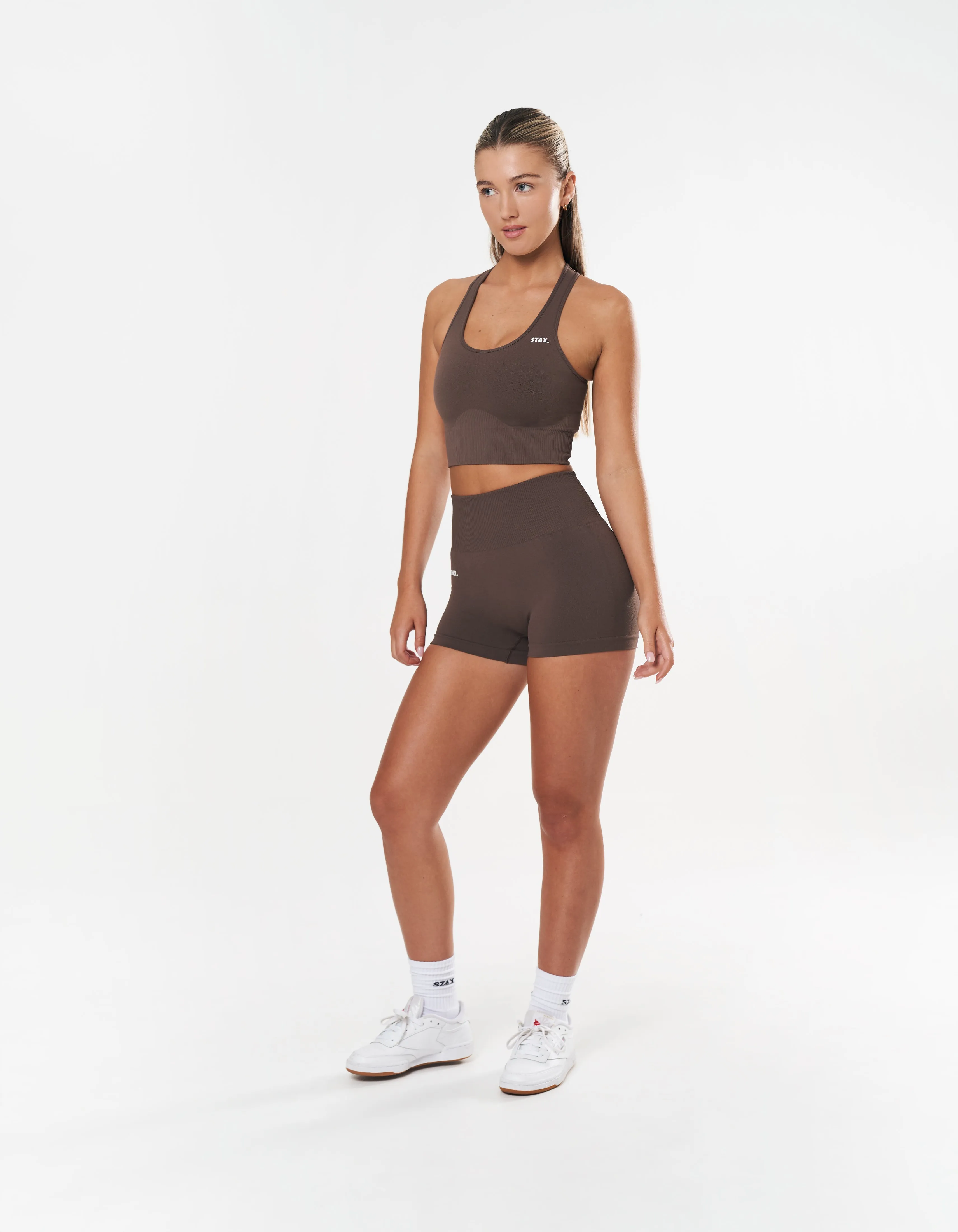 Premium Seamless Mini Bike Shorts - Cedar