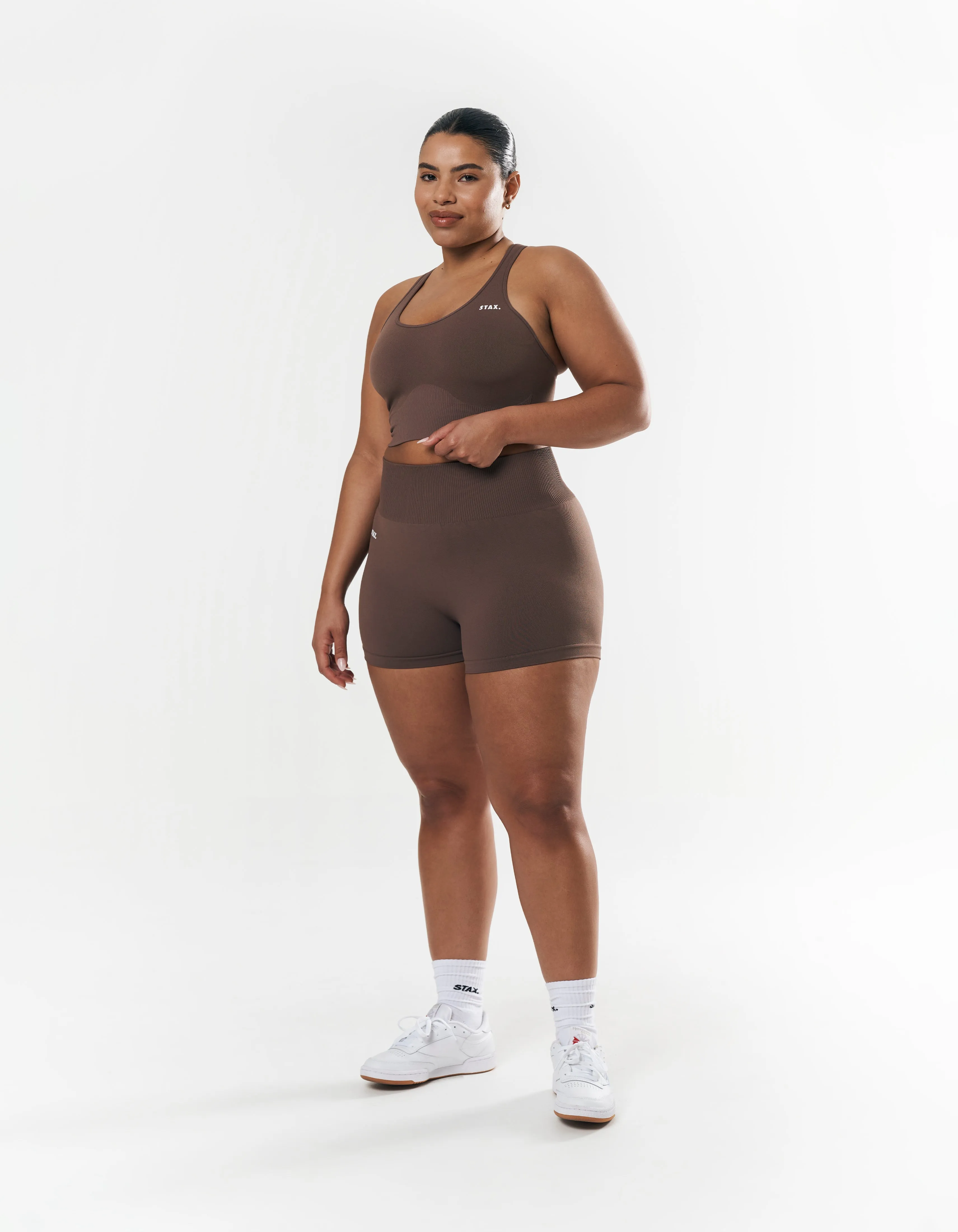 Premium Seamless Mini Bike Shorts - Cedar