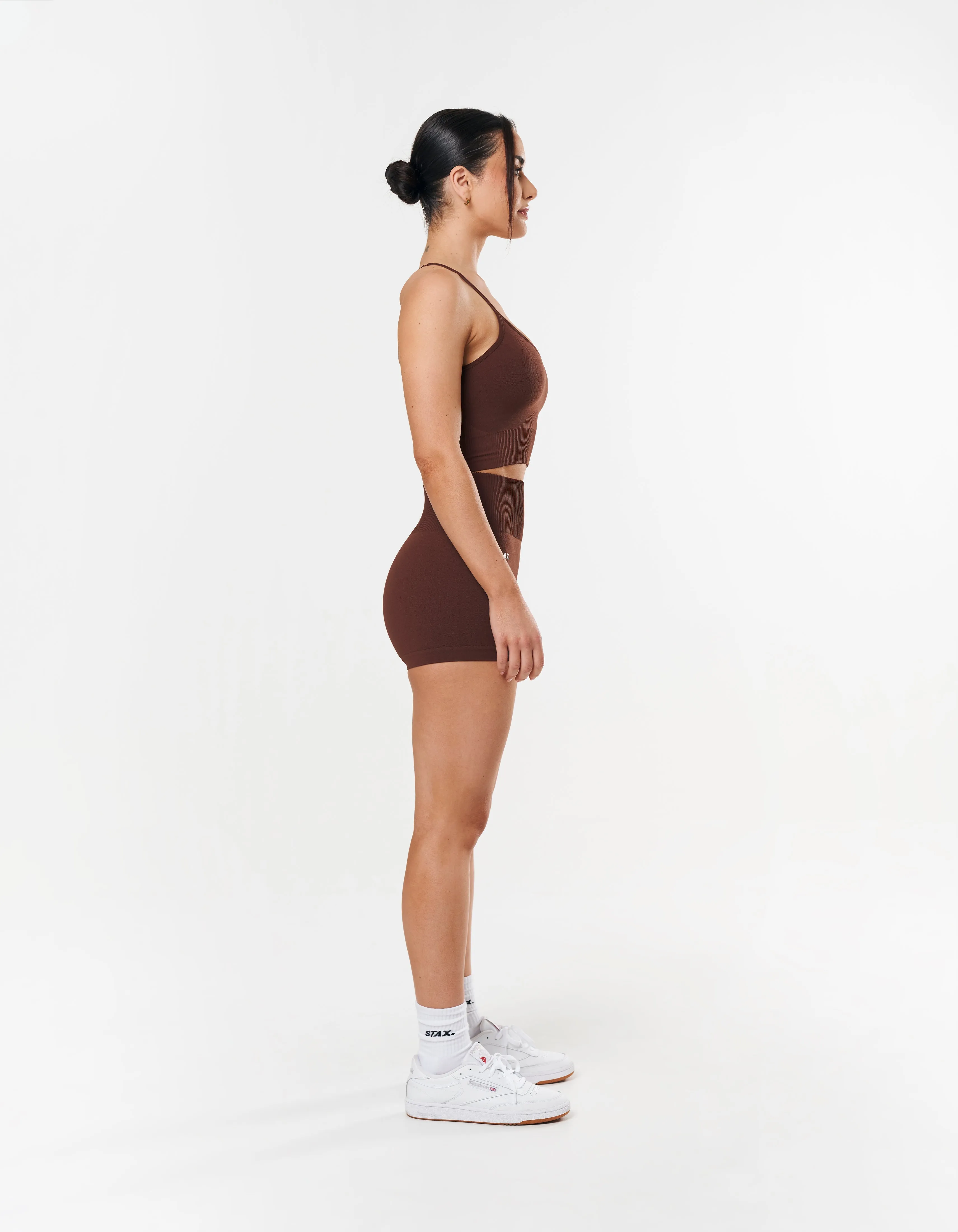 Premium Seamless Mini Bike Shorts - Umber