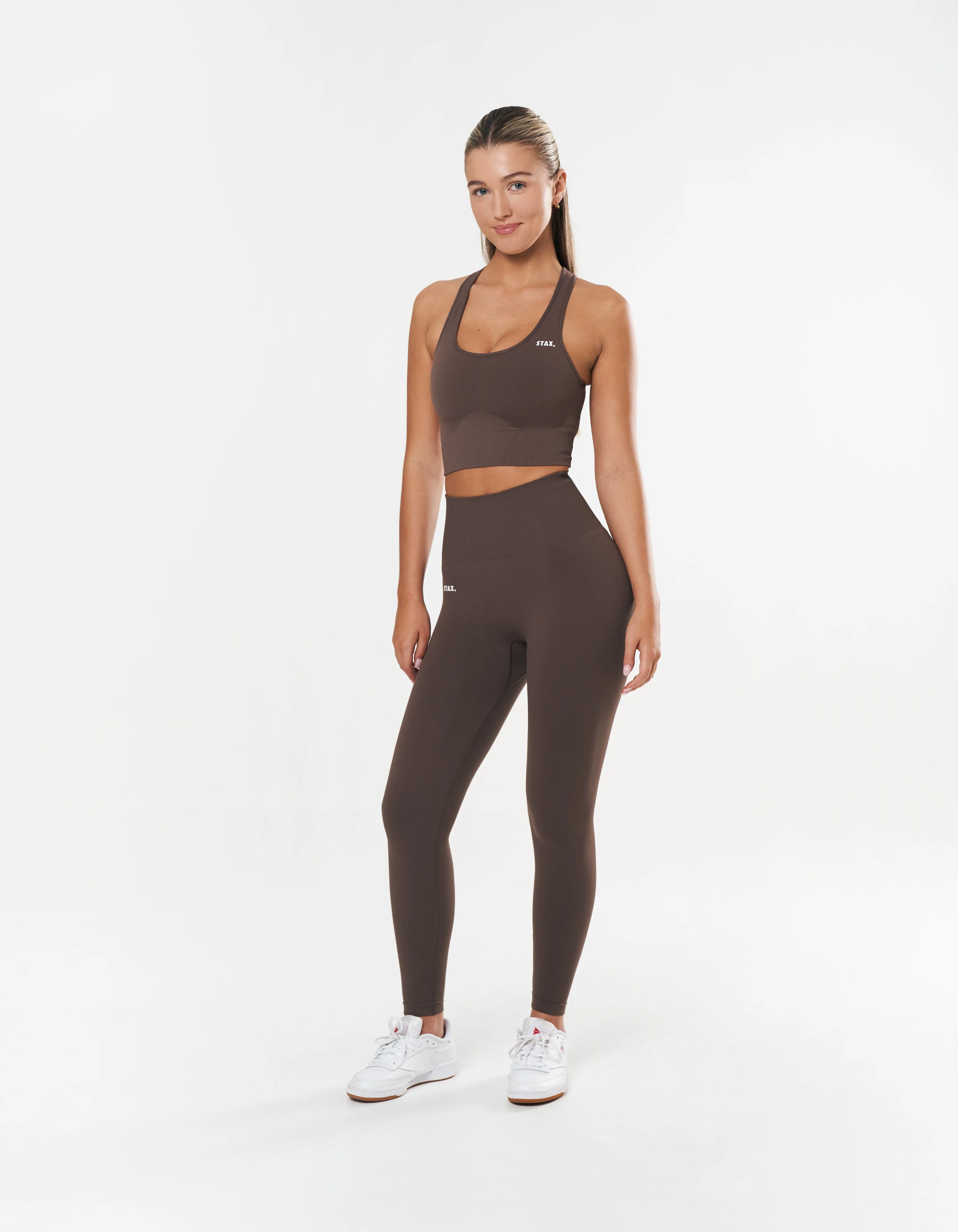 Premium Seamless Racer Crop - Cedar