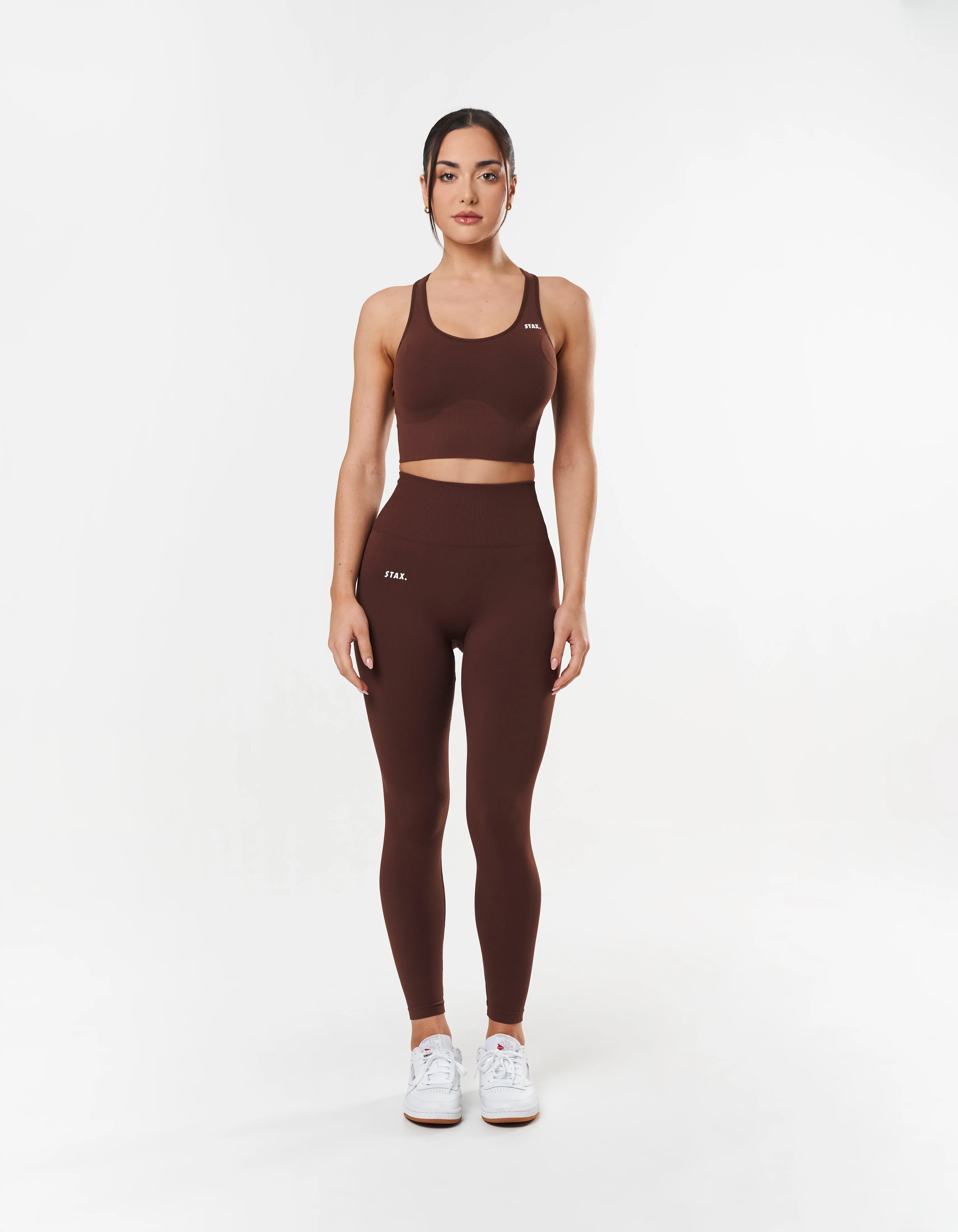 Premium Seamless Racer Crop - Umber