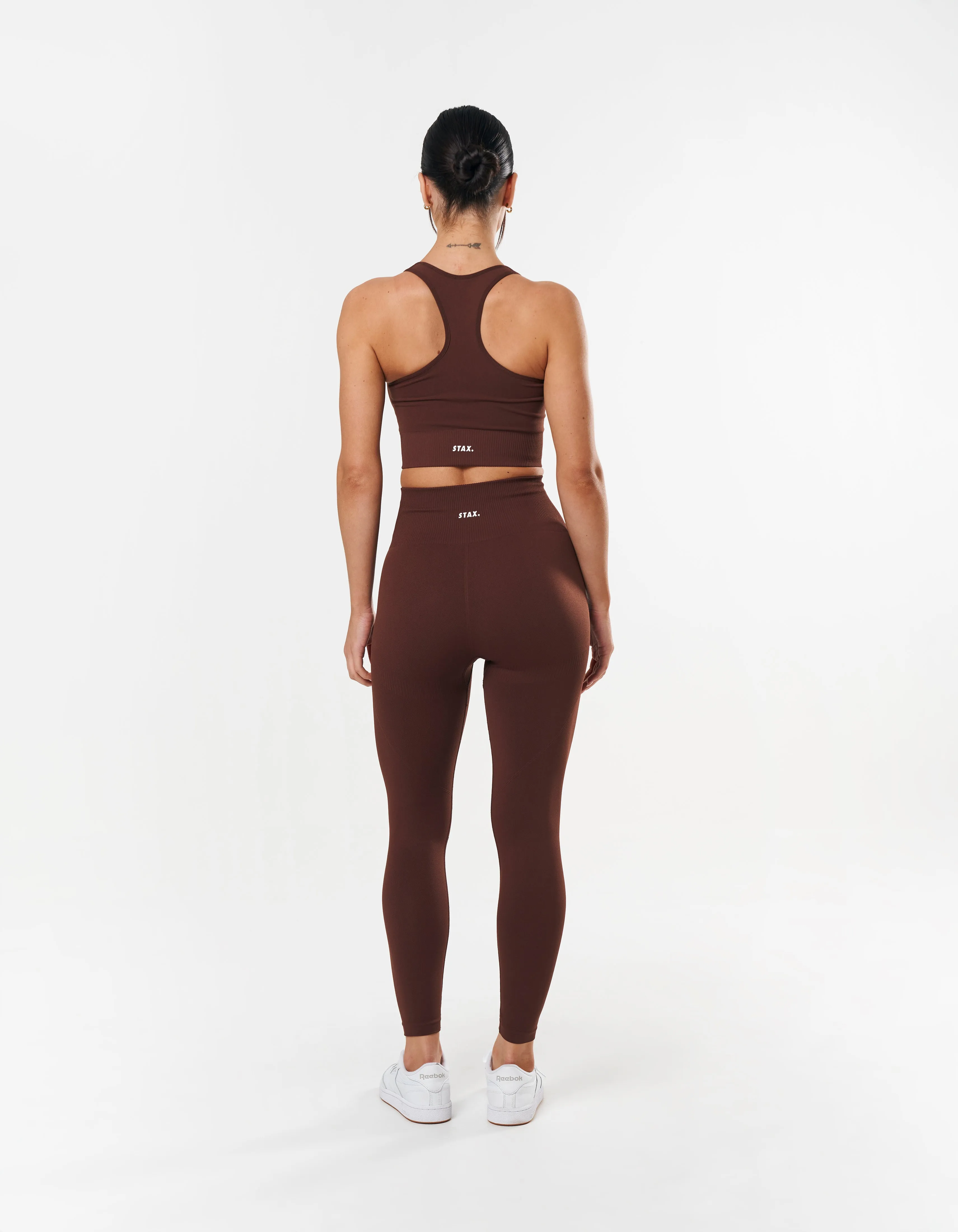Premium Seamless Racer Crop - Umber