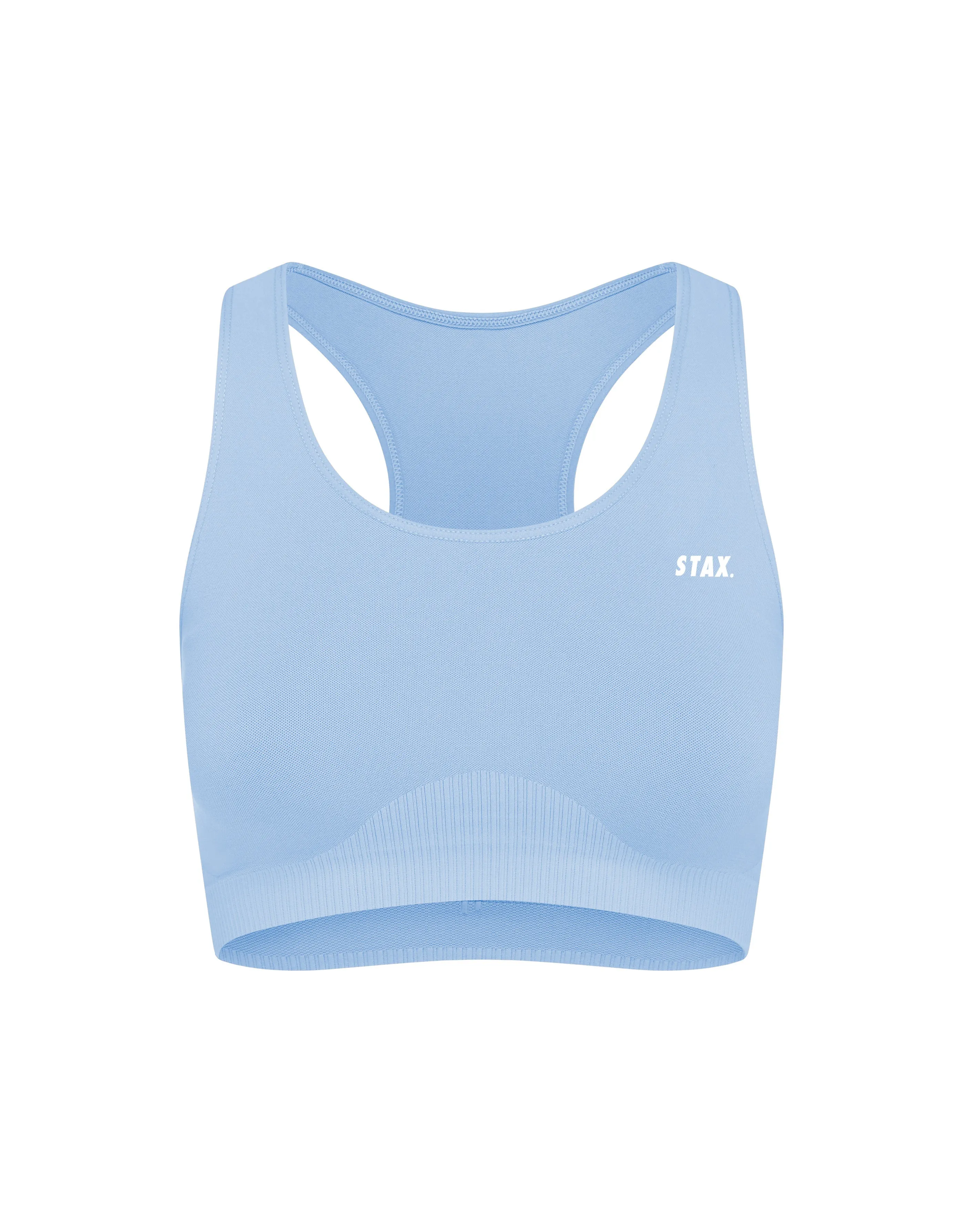 Premium Seamless Racer Crop V5.1 - Baby Blue