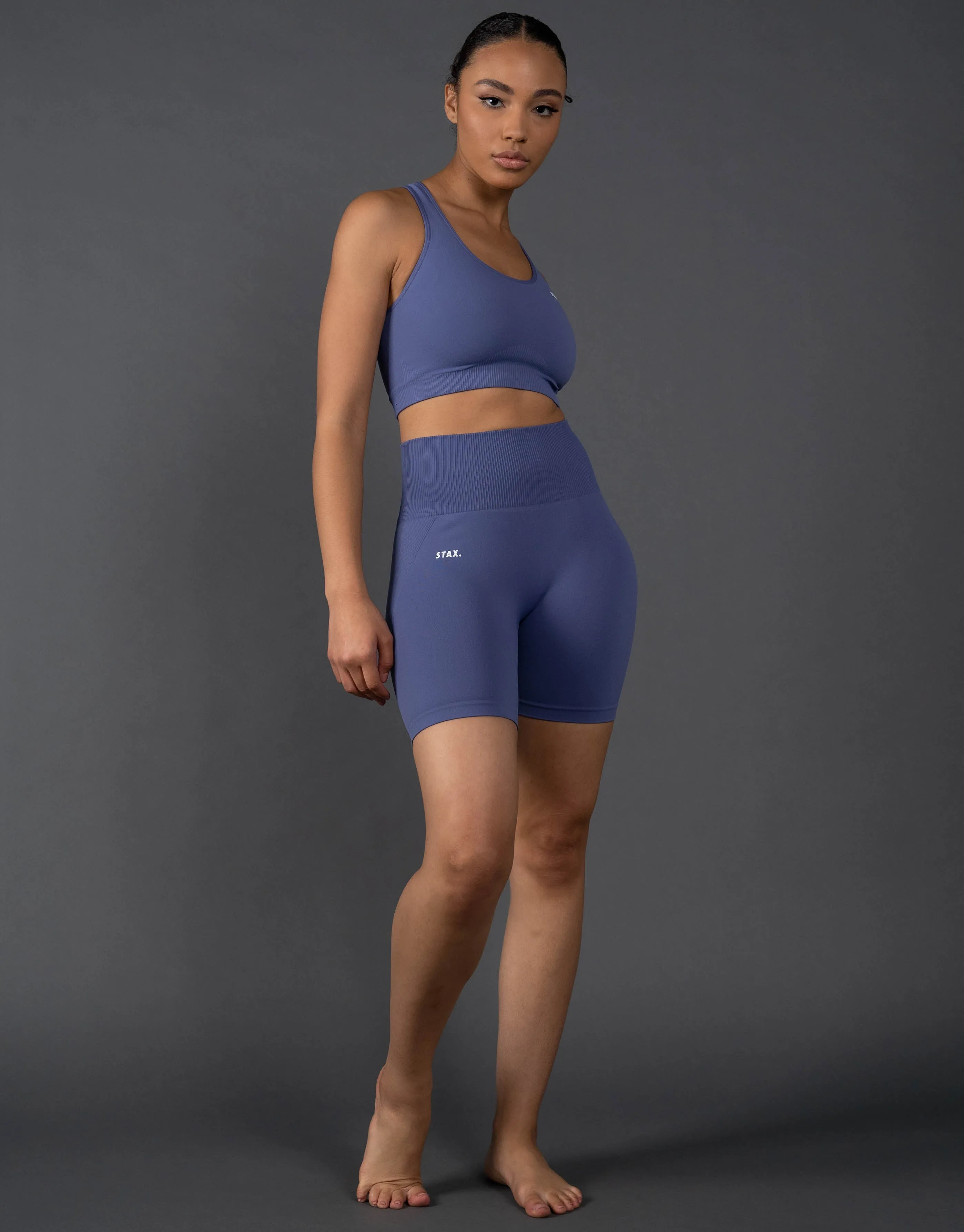 Premium Seamless Racer Crop V5.1 - Topaz