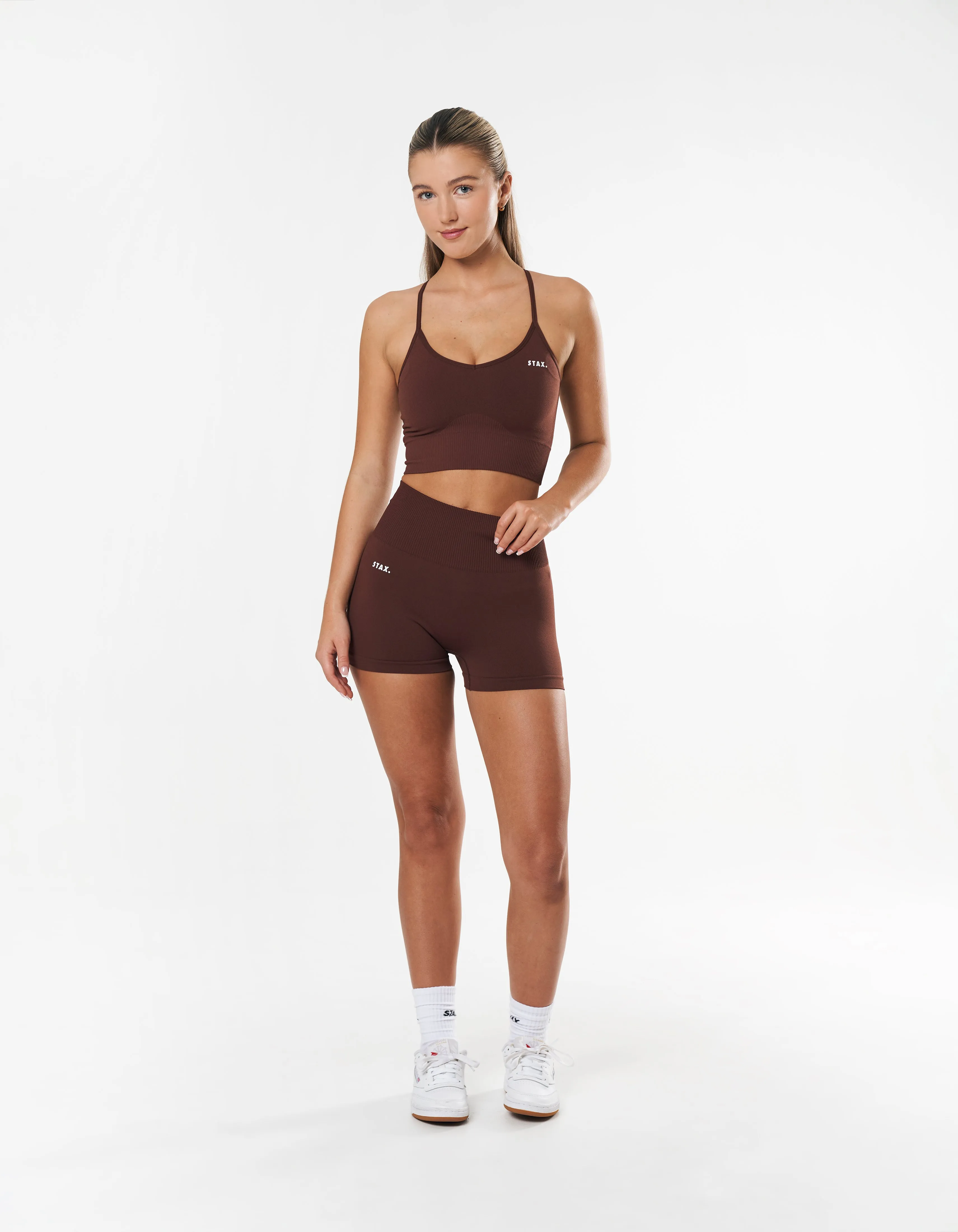 Premium Seamless Strappy Crop - Umber