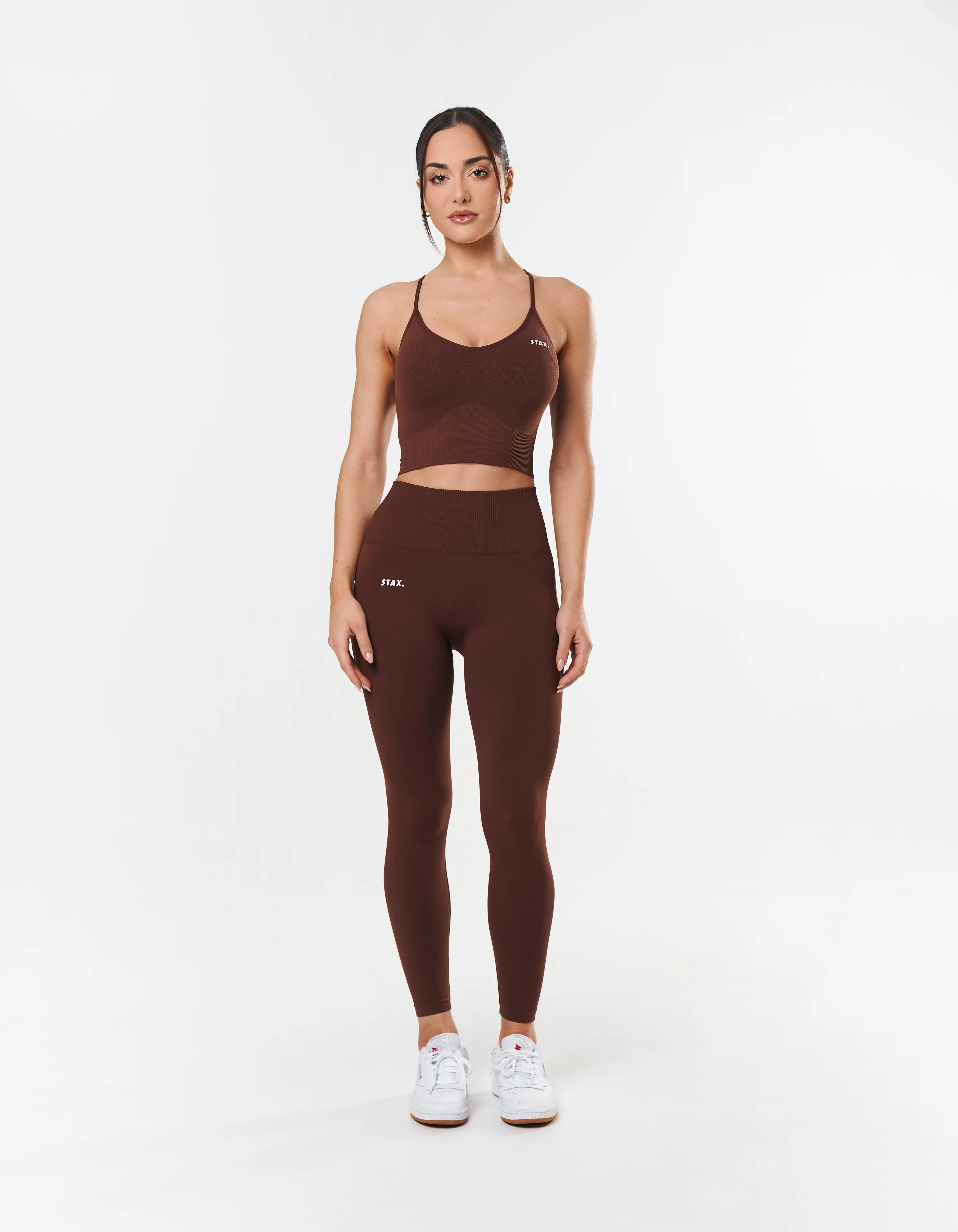 Premium Seamless Strappy Crop - Umber