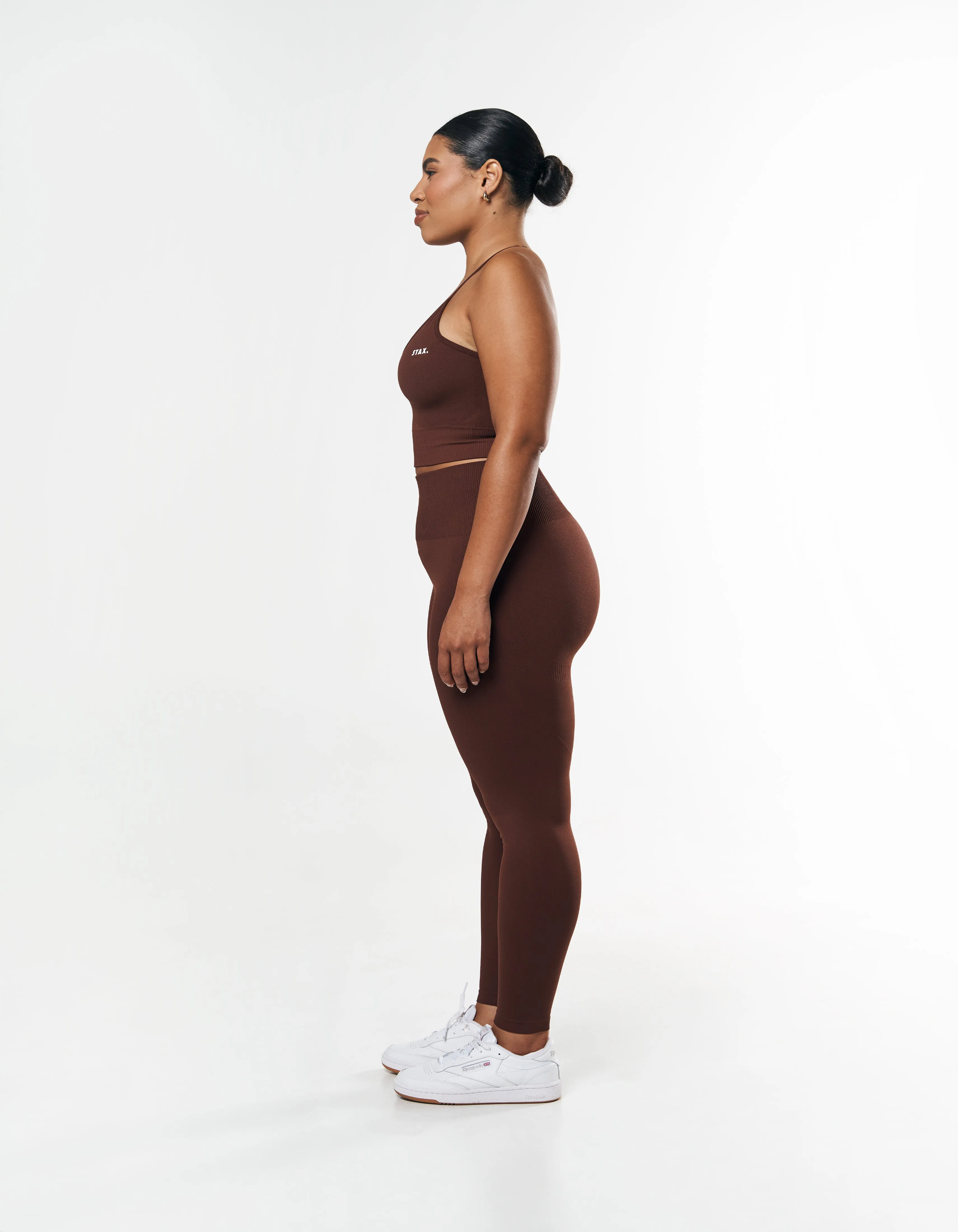 Premium Seamless Strappy Crop - Umber