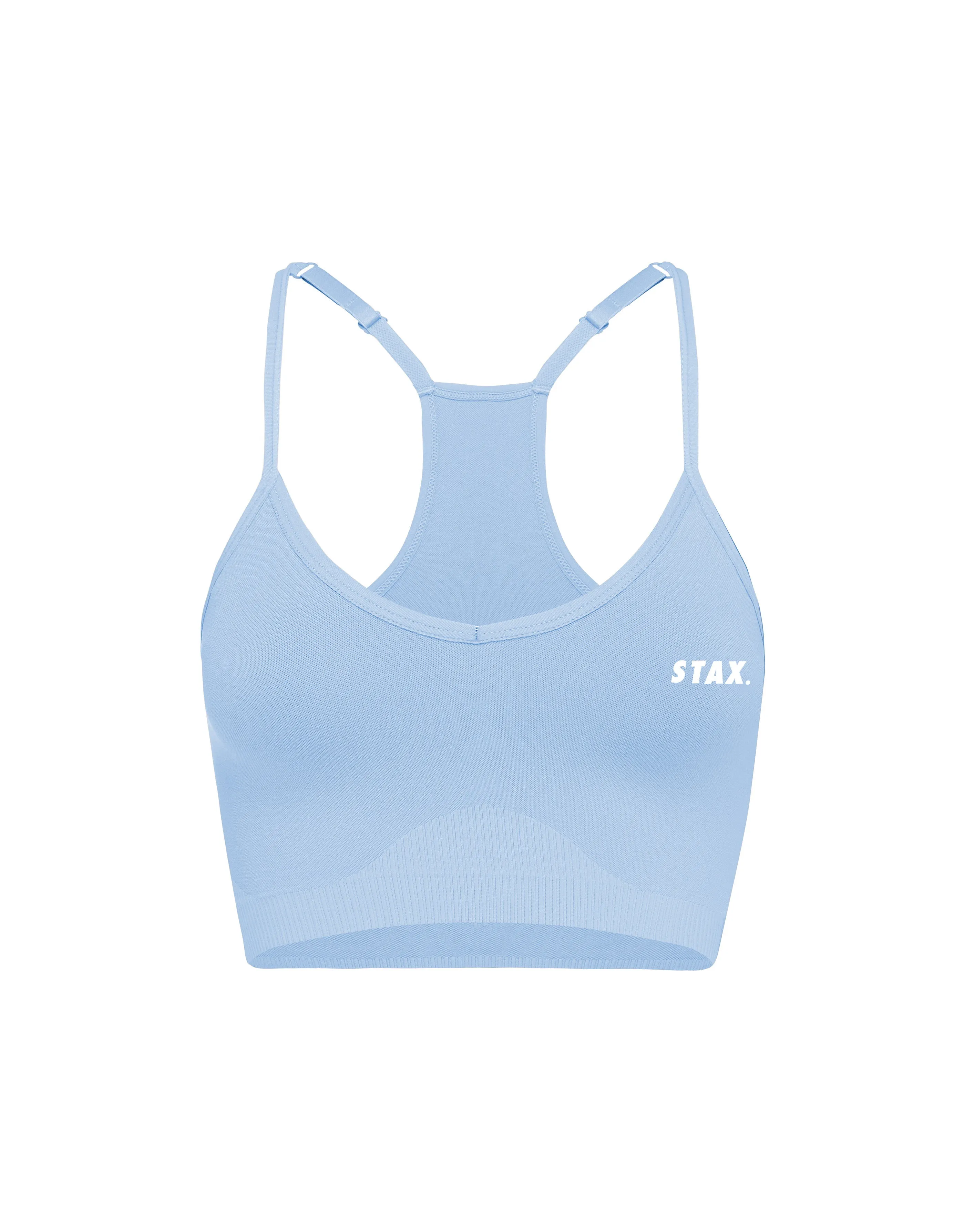 Premium Seamless Strappy Crop V5.1 - Baby Blue
