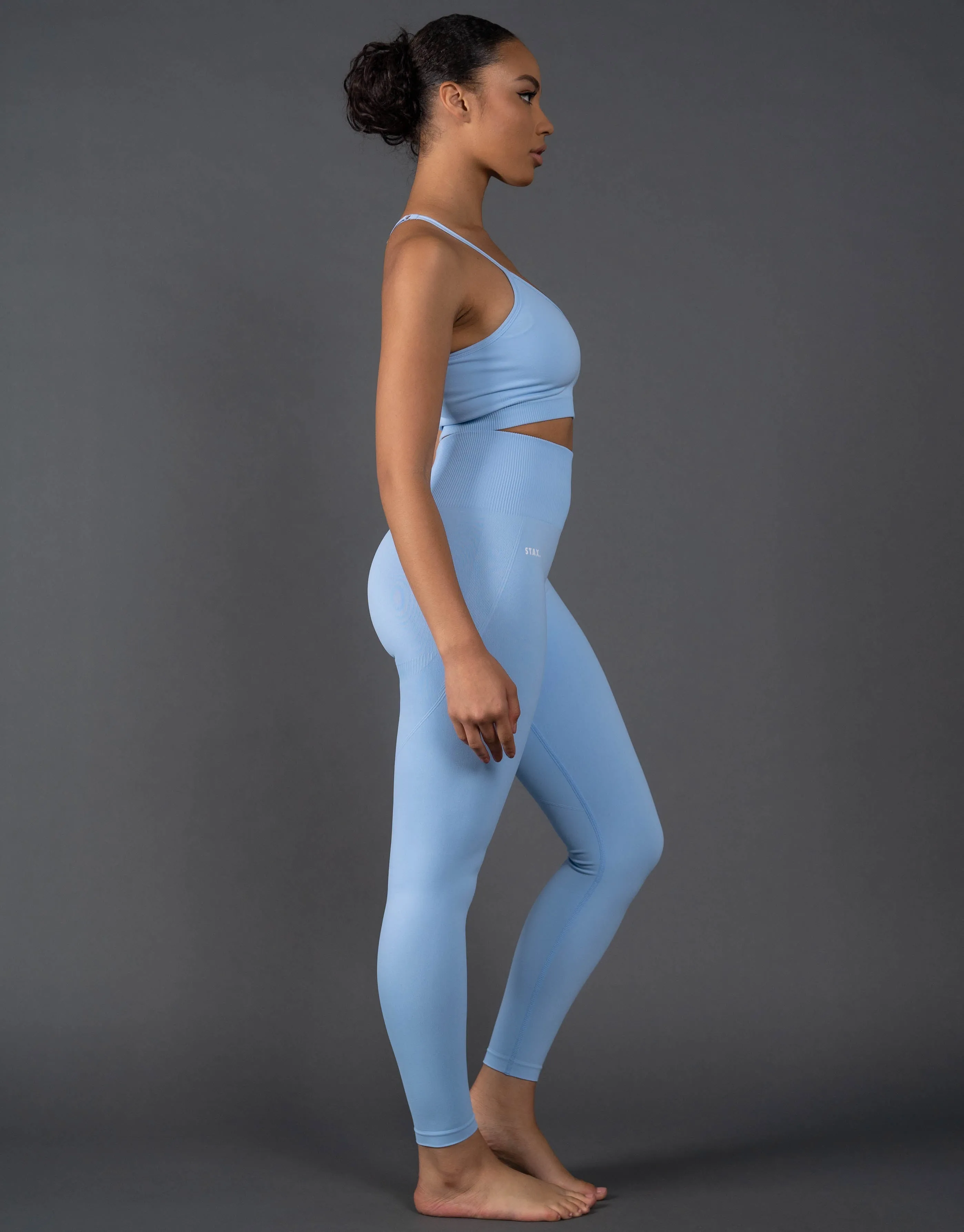 Premium Seamless Strappy Crop V5.1 - Baby Blue