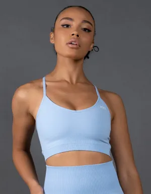 Premium Seamless Strappy Crop V5.1 - Baby Blue