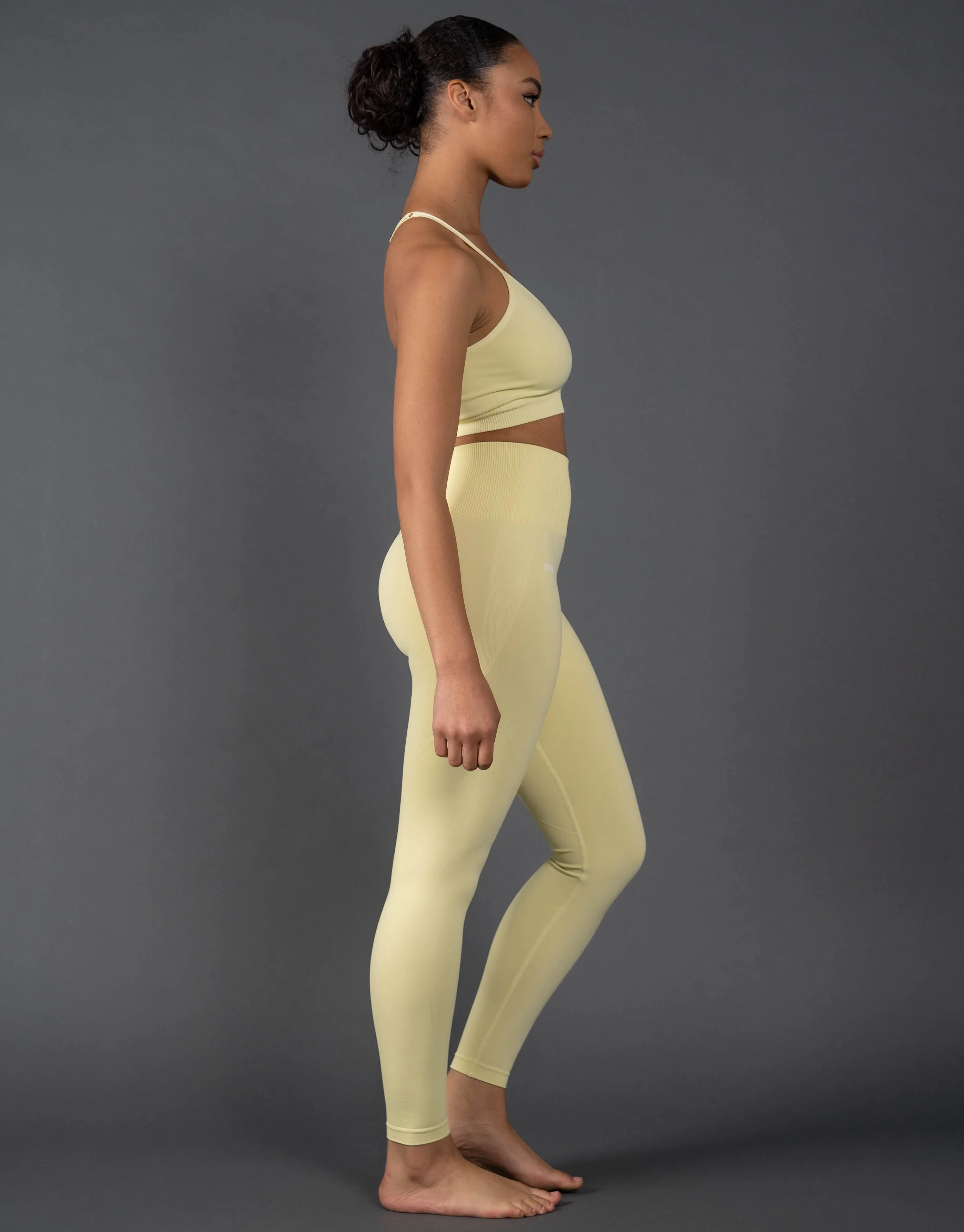 Premium Seamless Strappy Crop V5.1 - Lemon