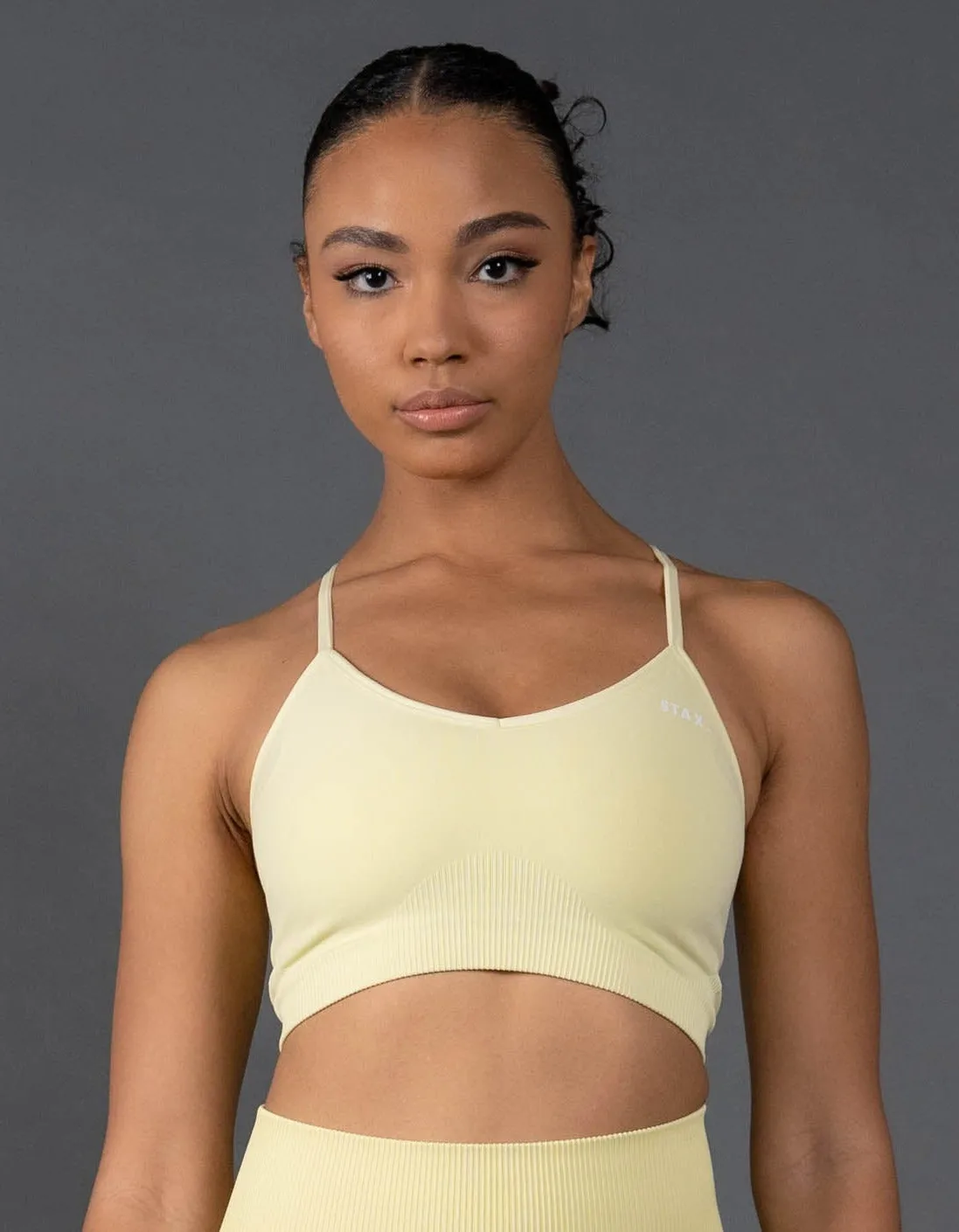 Premium Seamless Strappy Crop V5.1 - Lemon