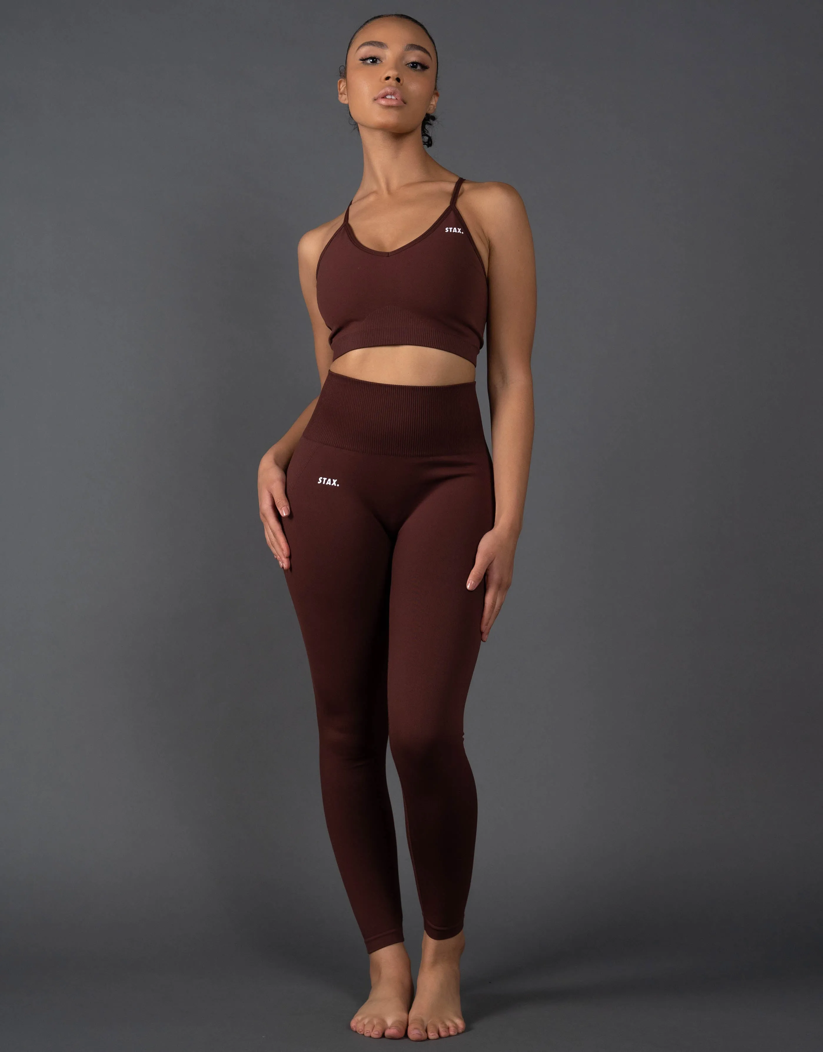 Premium Seamless Strappy Crop V5.1 - Umber