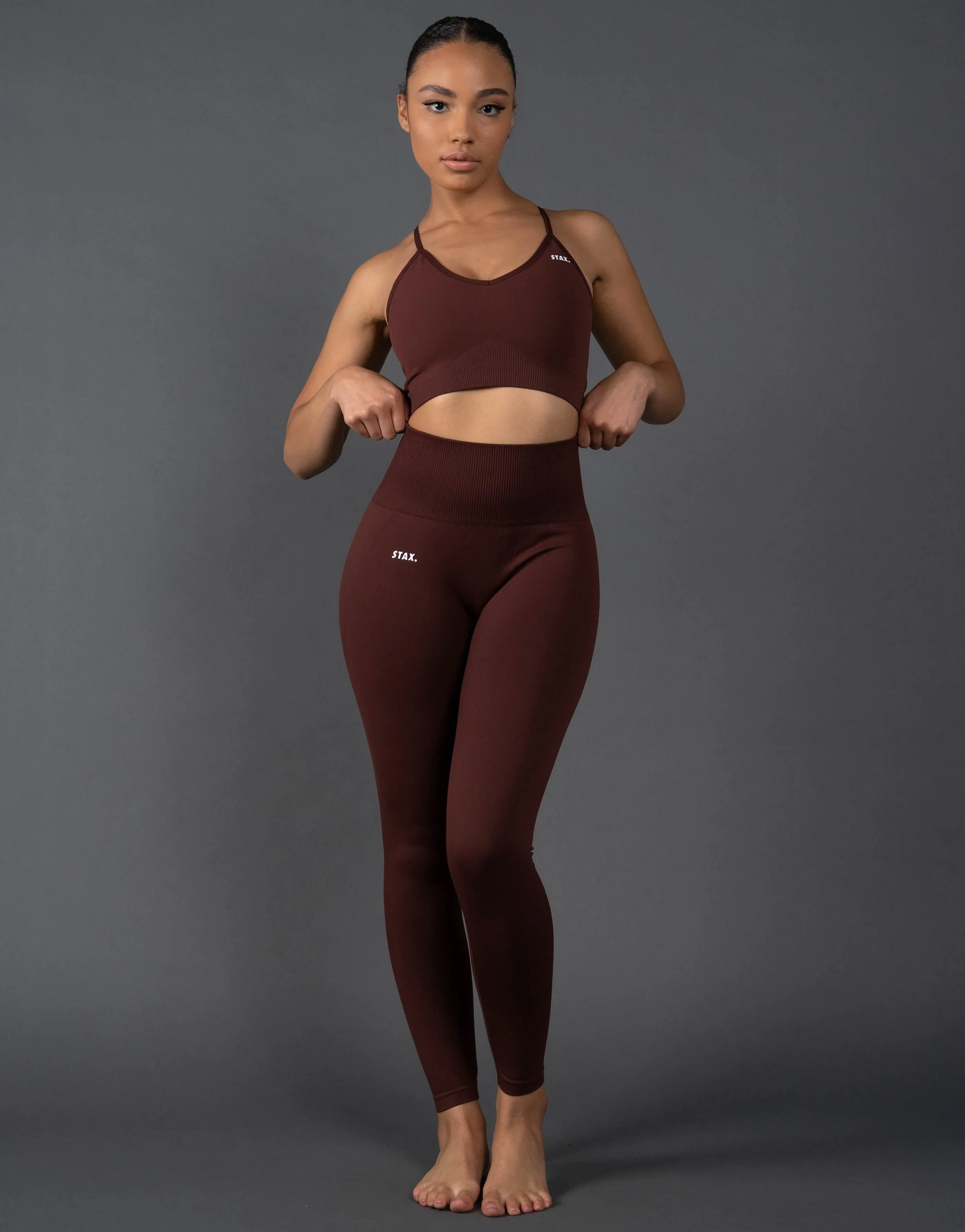 Premium Seamless Strappy Crop V5.1 - Umber