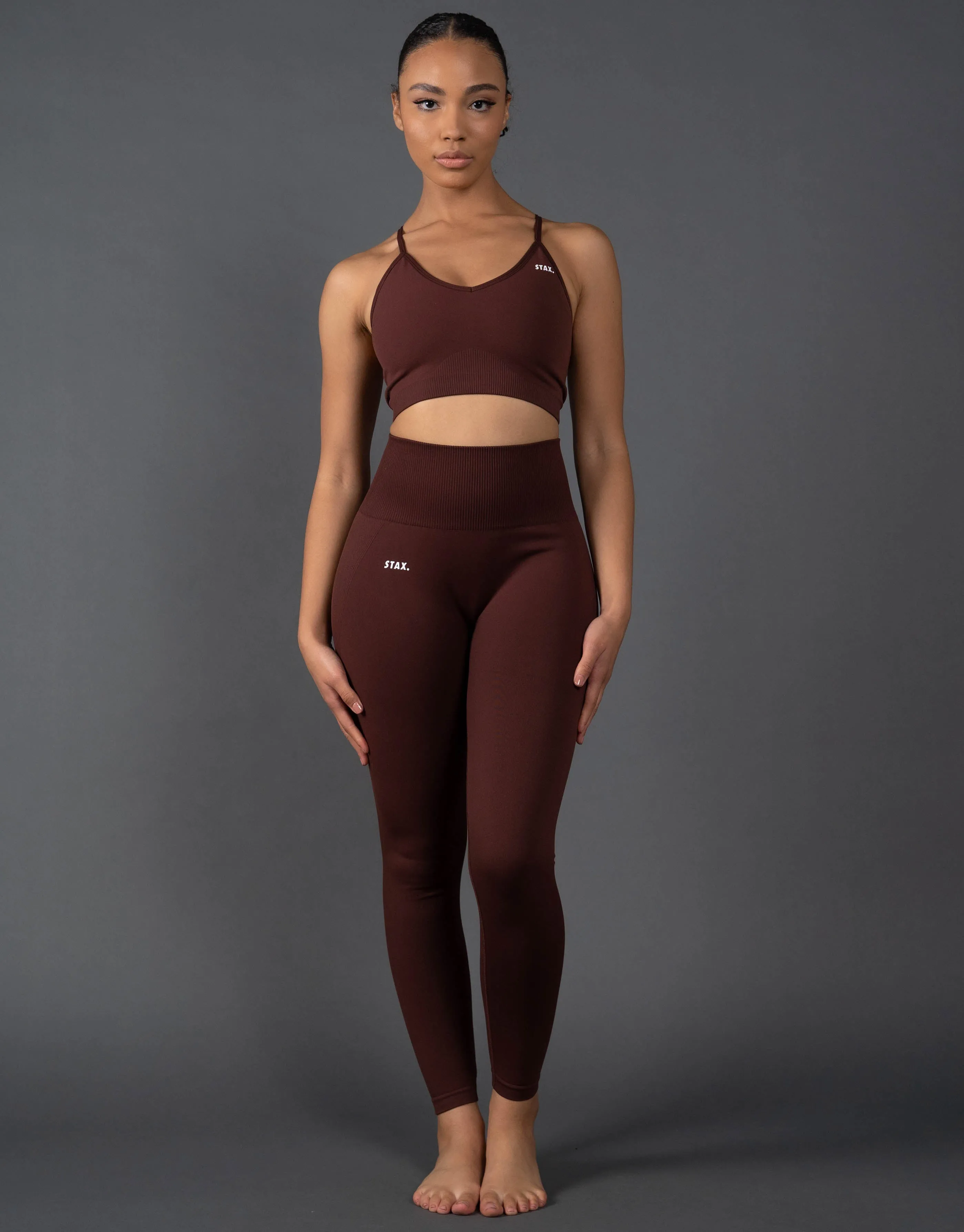 Premium Seamless Strappy Crop V5.1 - Umber