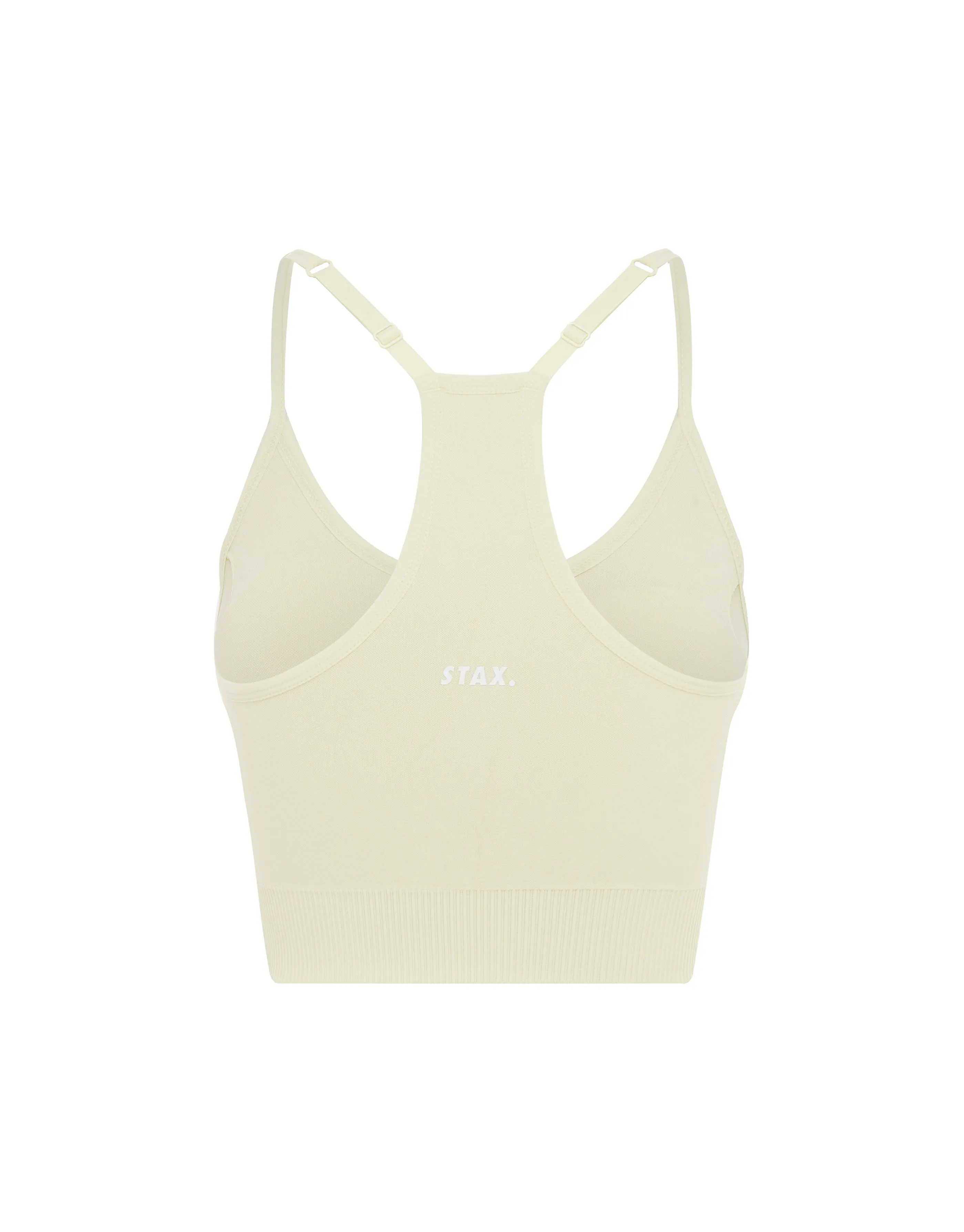 Premium Seamless Strappy Crop - Vanilla Essence