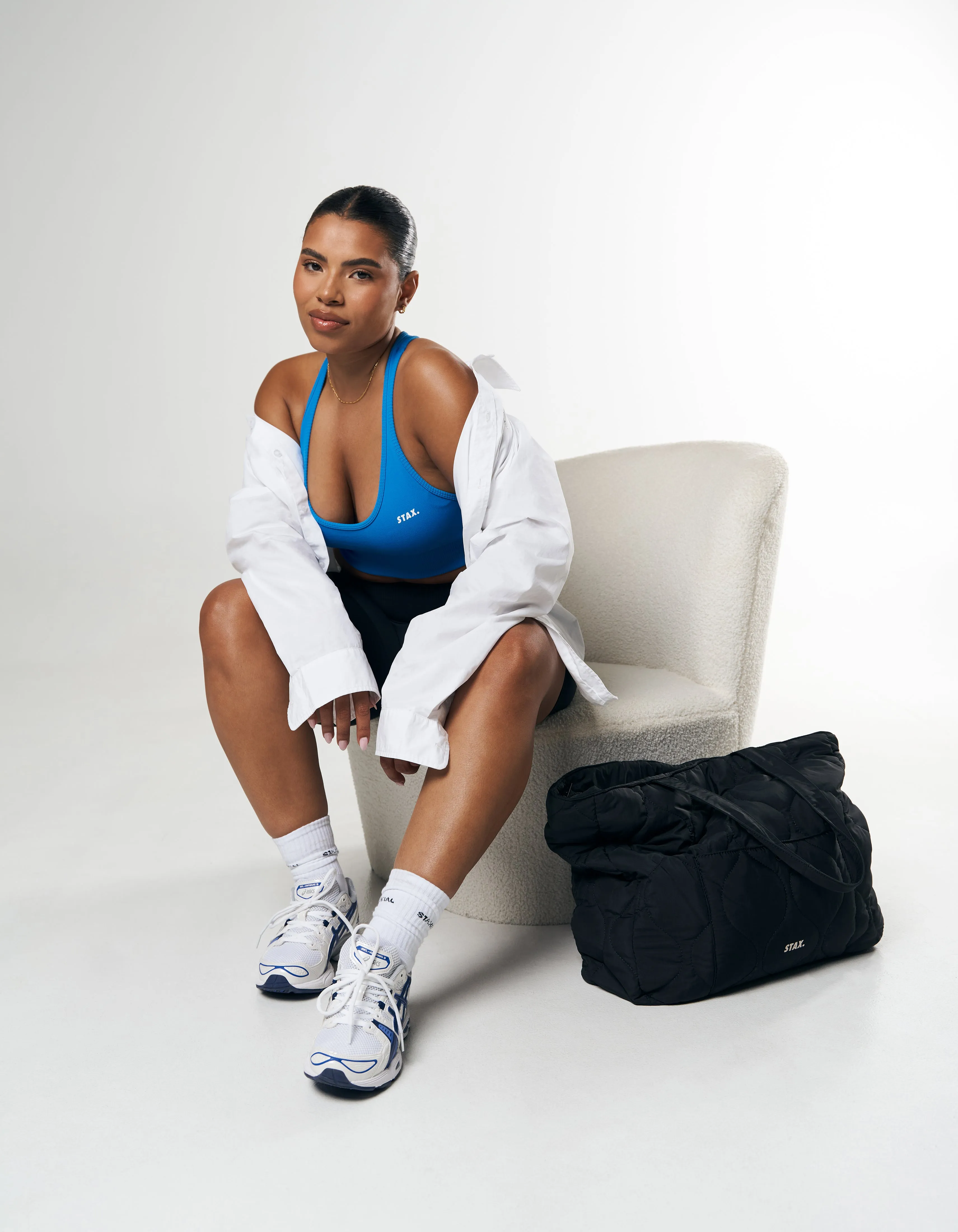 Premium Seamless Summer Racer Crop - Blue