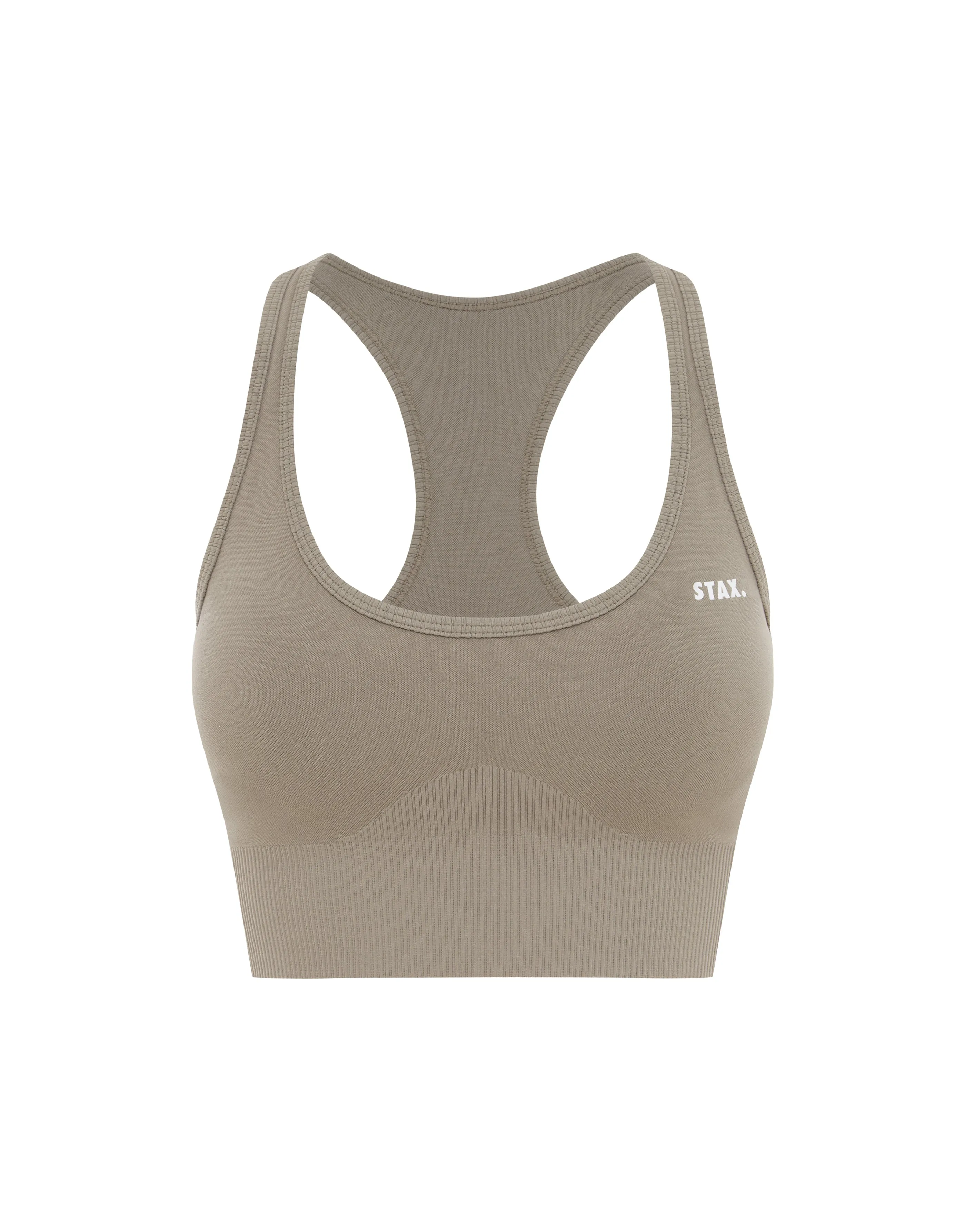 Premium Seamless Summer Racer Crop - Brown