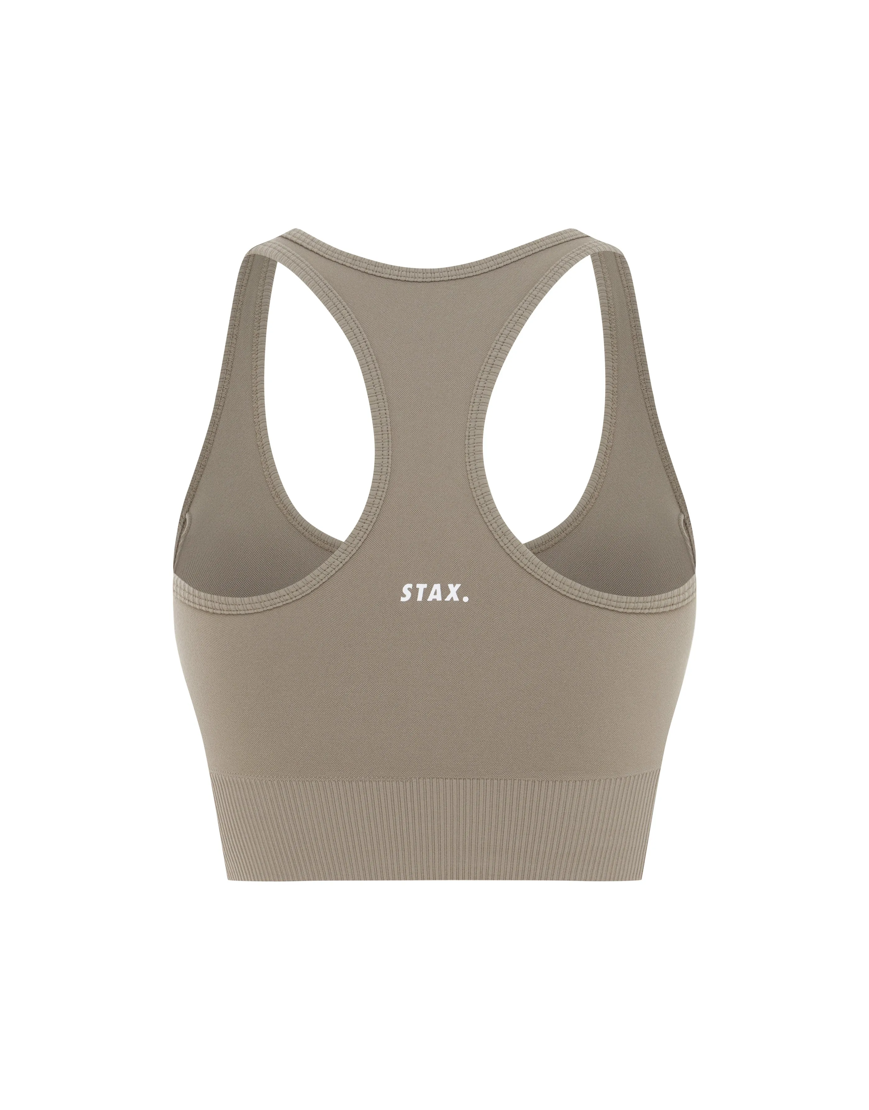 Premium Seamless Summer Racer Crop - Brown