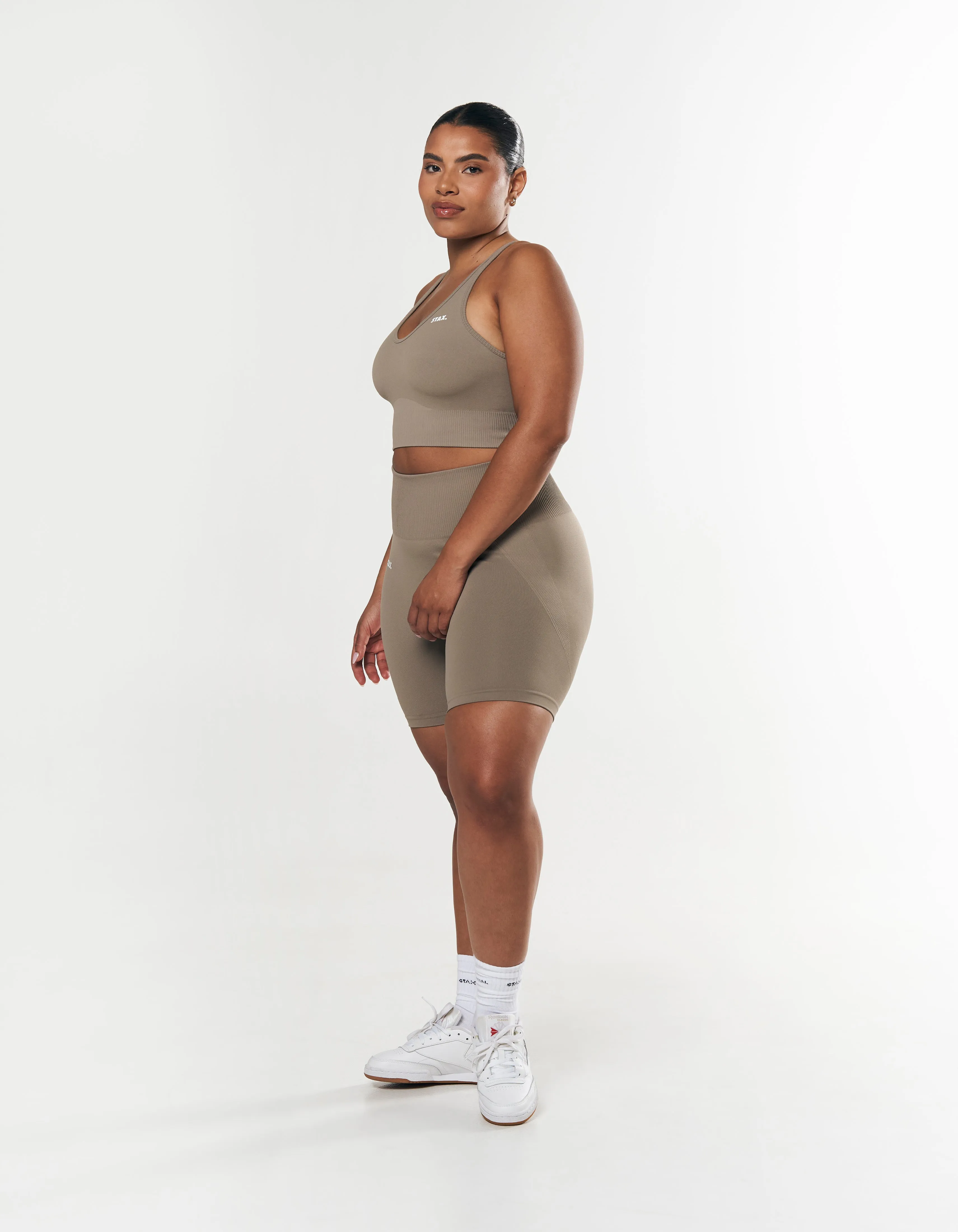 Premium Seamless Summer Strappy Crop - Brown