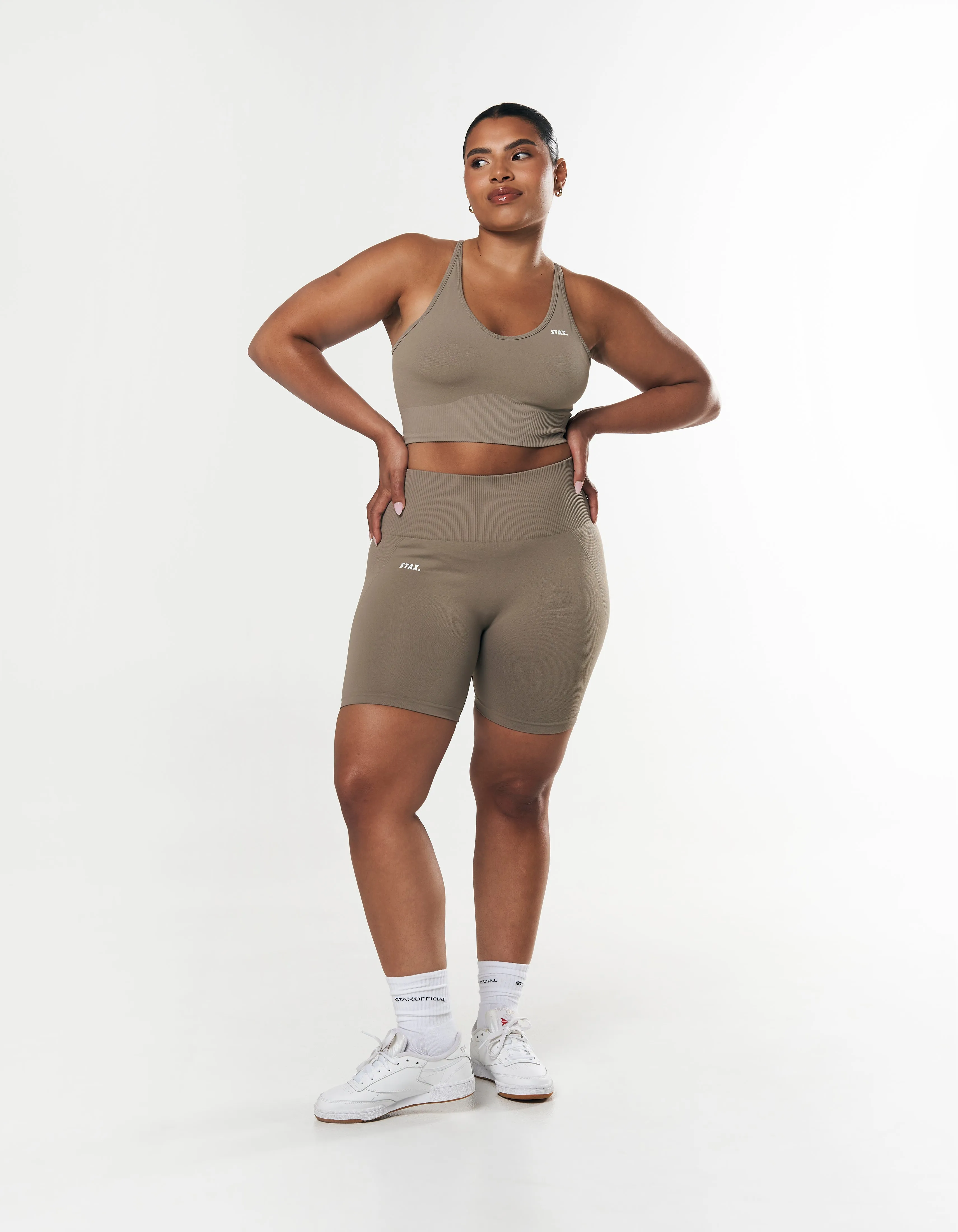 Premium Seamless Summer Strappy Crop - Brown